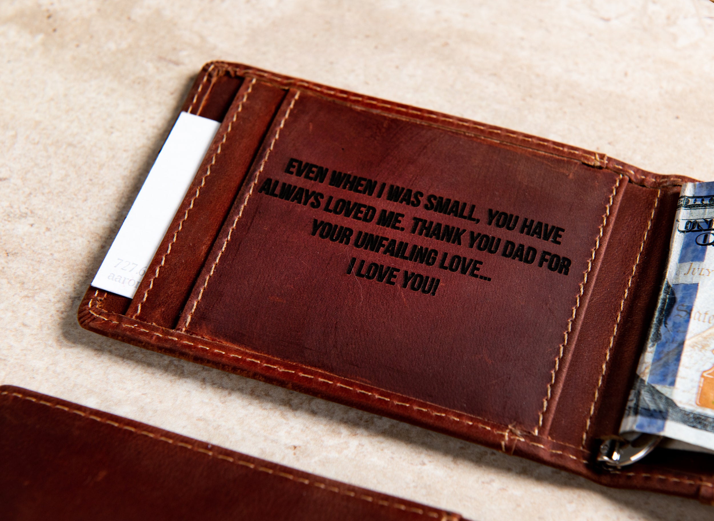 The Cedar Key Slim Concealed Pocket Distressed Leather Wallet