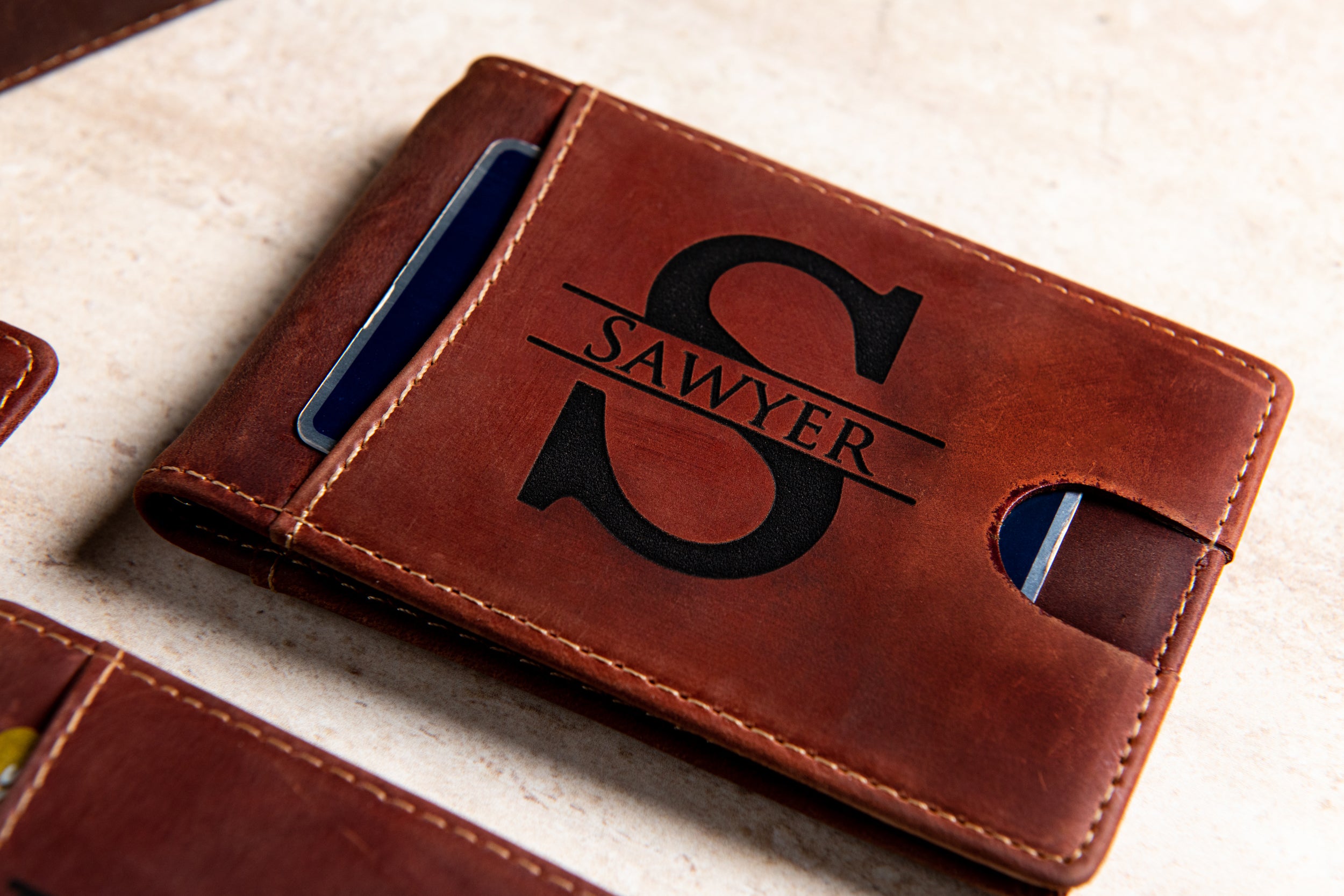 The Cedar Key Slim Concealed Pocket Distressed Leather Wallet