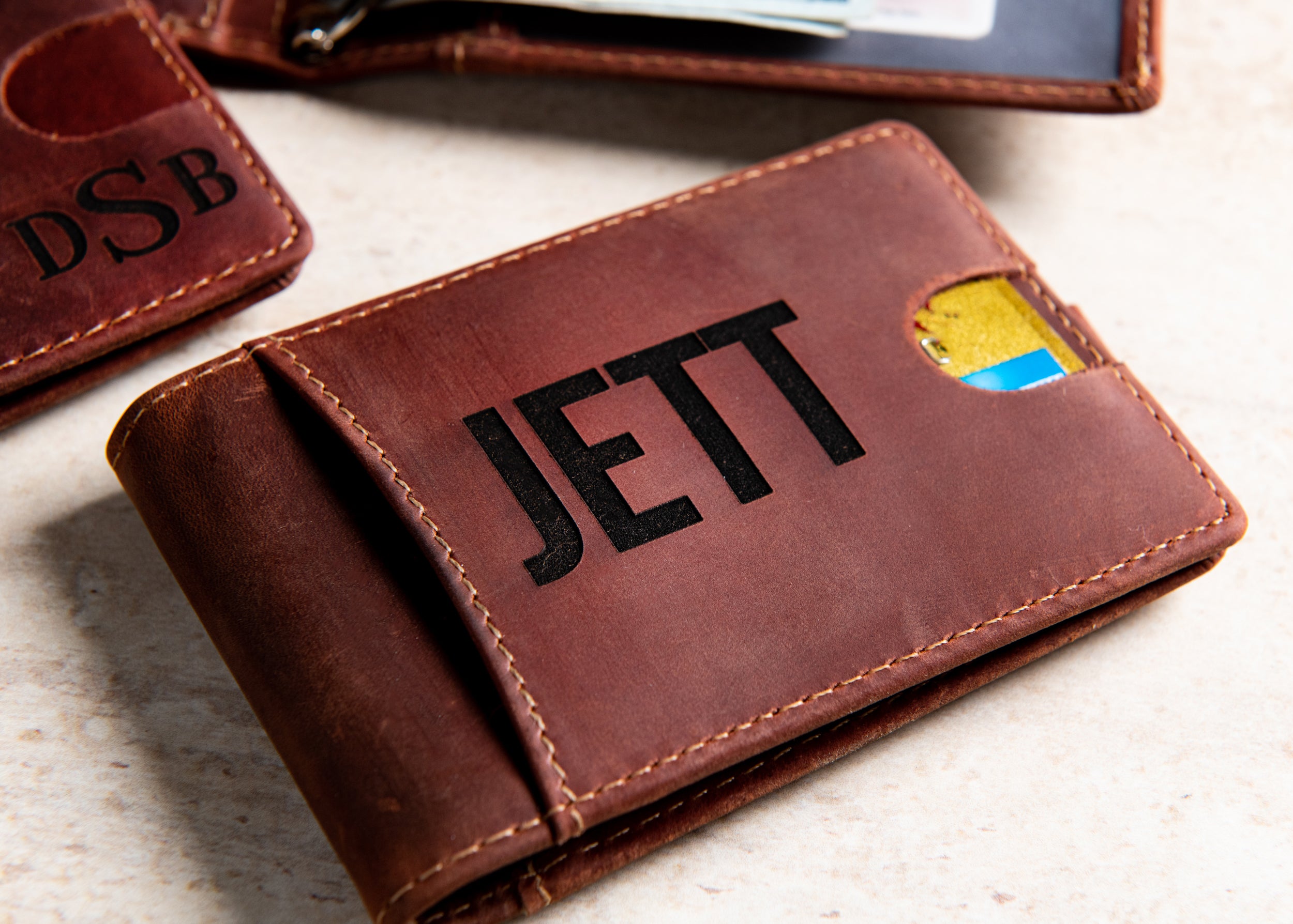The Cedar Key Slim Concealed Pocket Distressed Leather Wallet