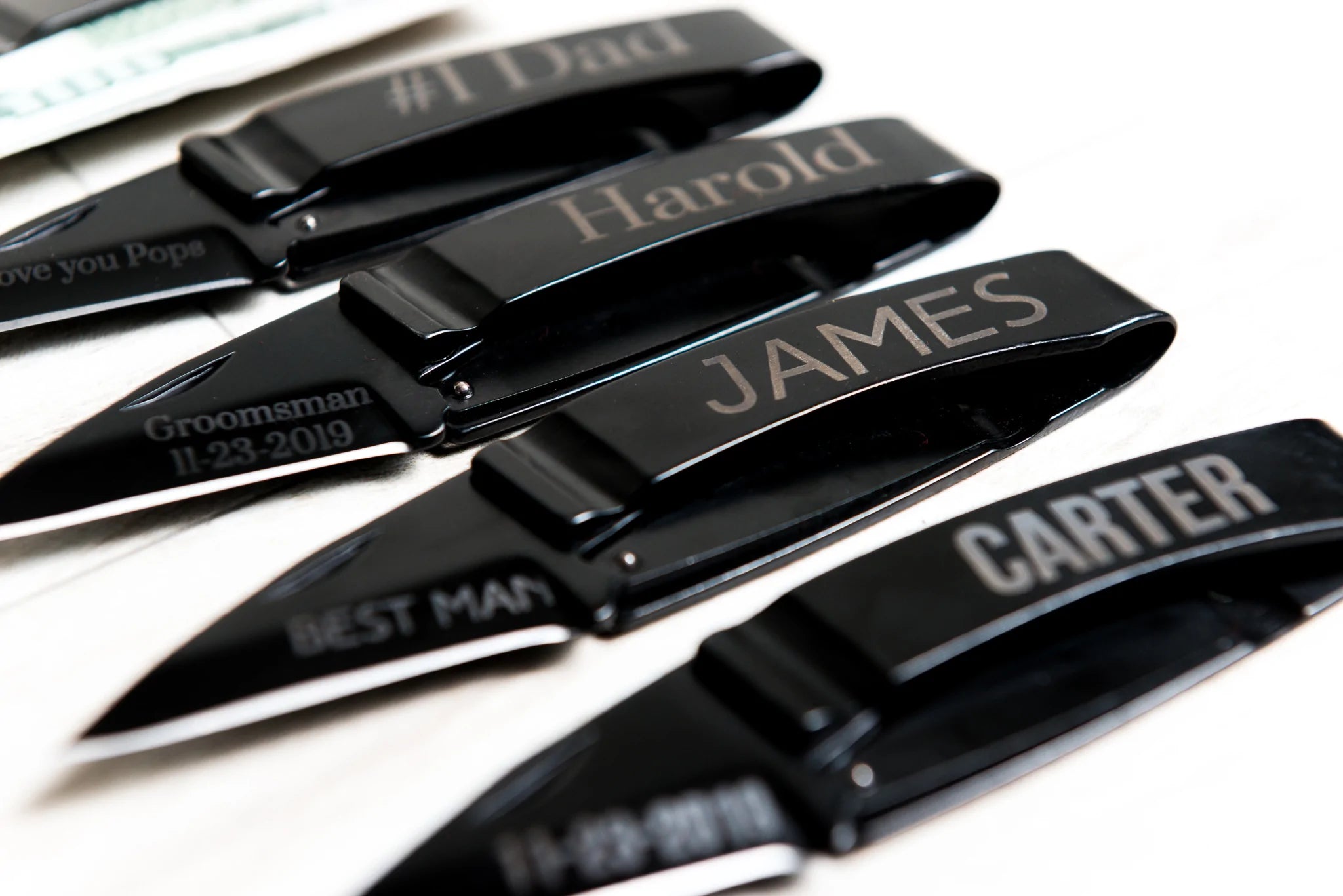 Personalized Money Clip Knife Groomsman Gift