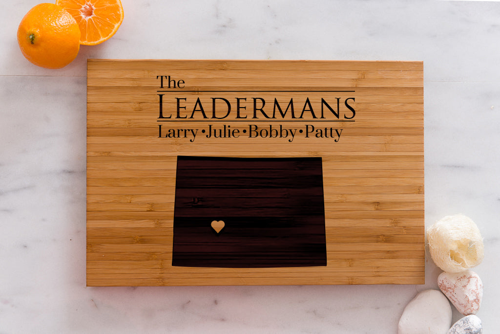 8 x 12 USA Engraved State Cutting Boards