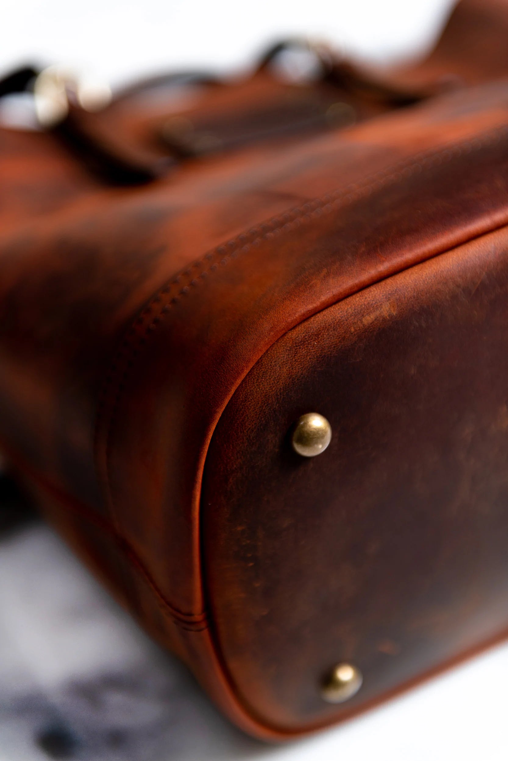 The Destin Personalized Distressed Leather Tote