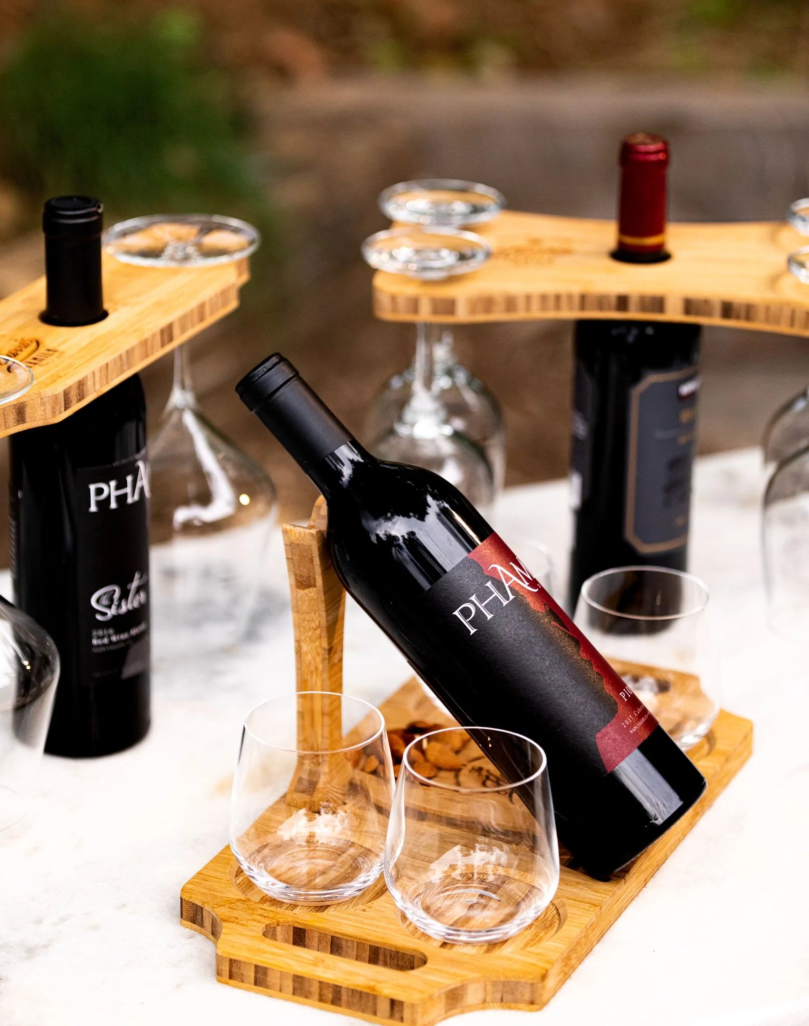 Sommelier Presentation Board & Glass Caddy Gift Set