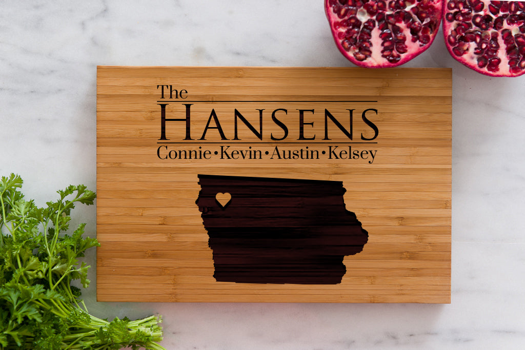 8 x 12 USA Engraved State Cutting Boards