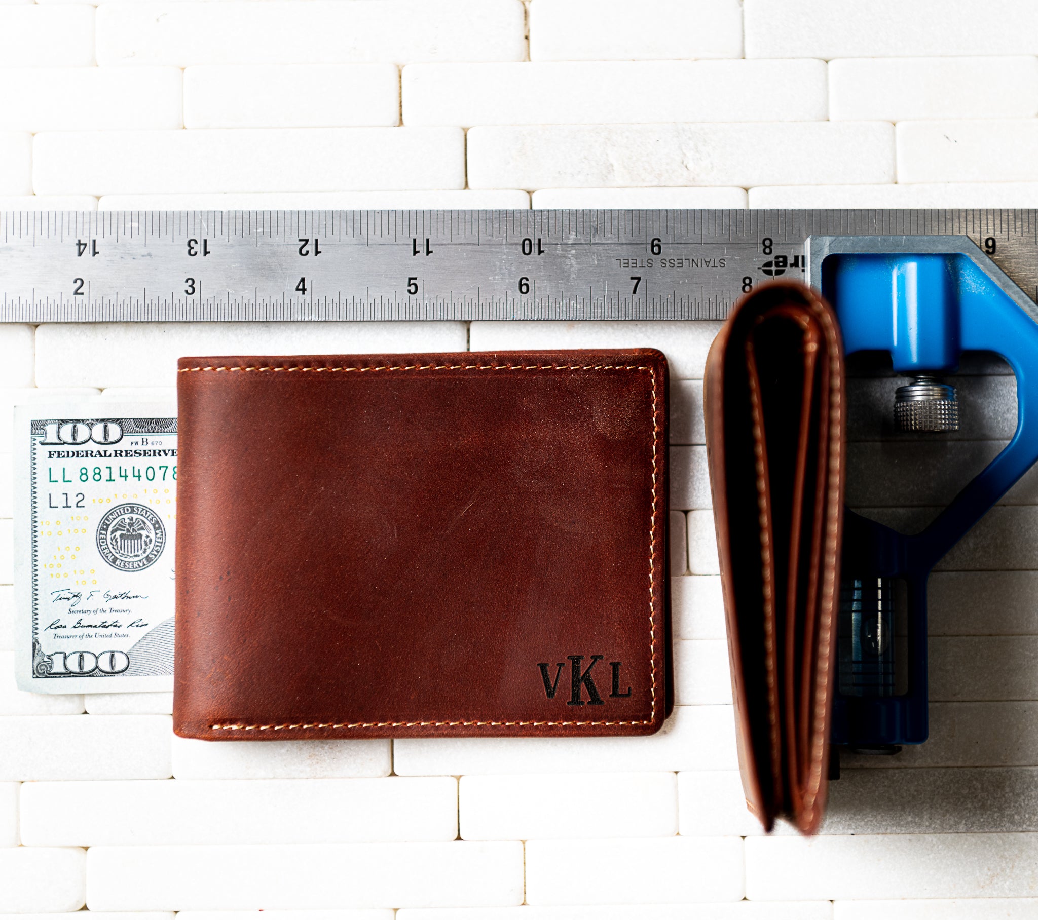 The Key Largo Personalized Leather Wallet