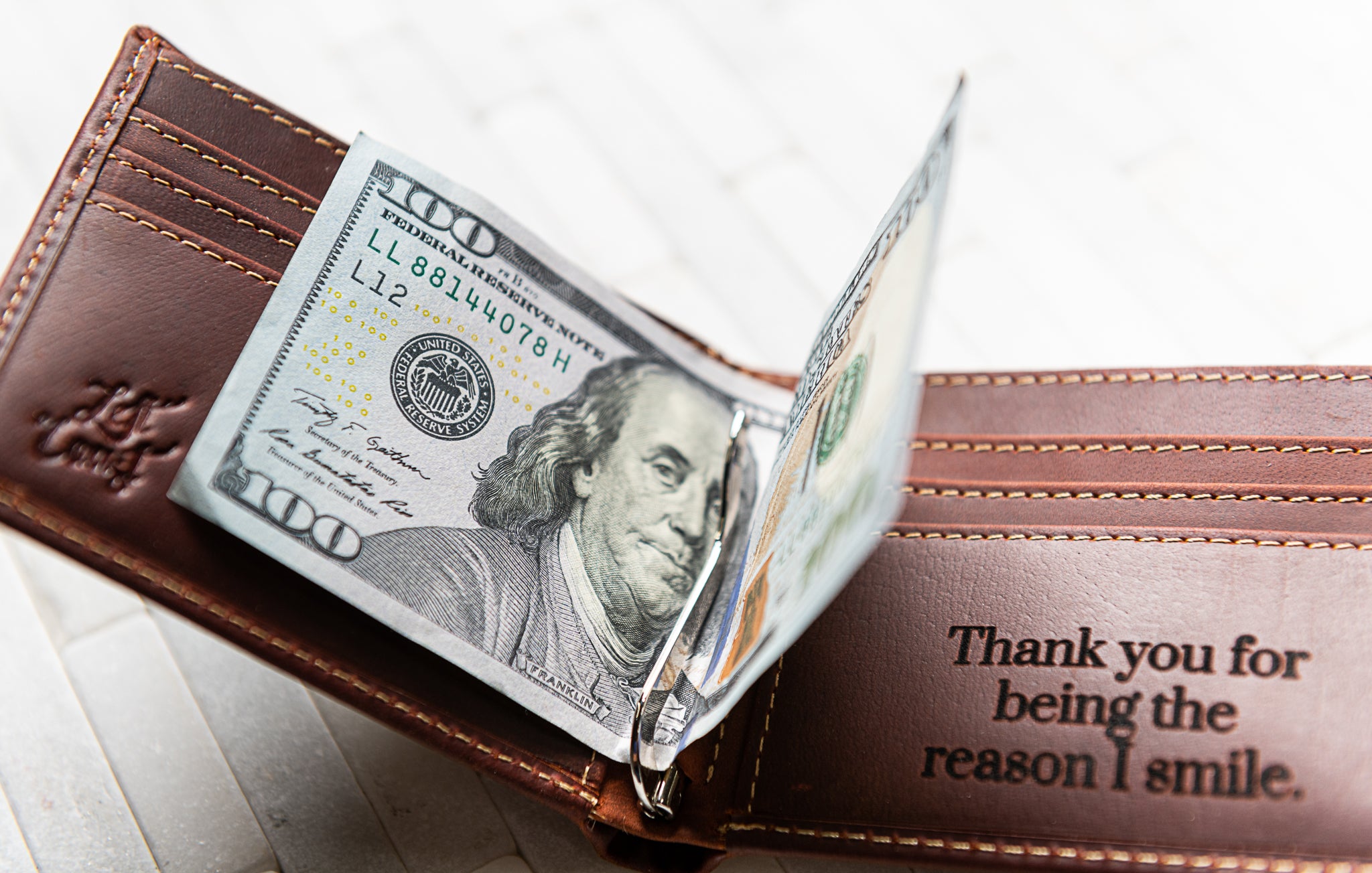 The Key Largo Personalized Leather Wallet