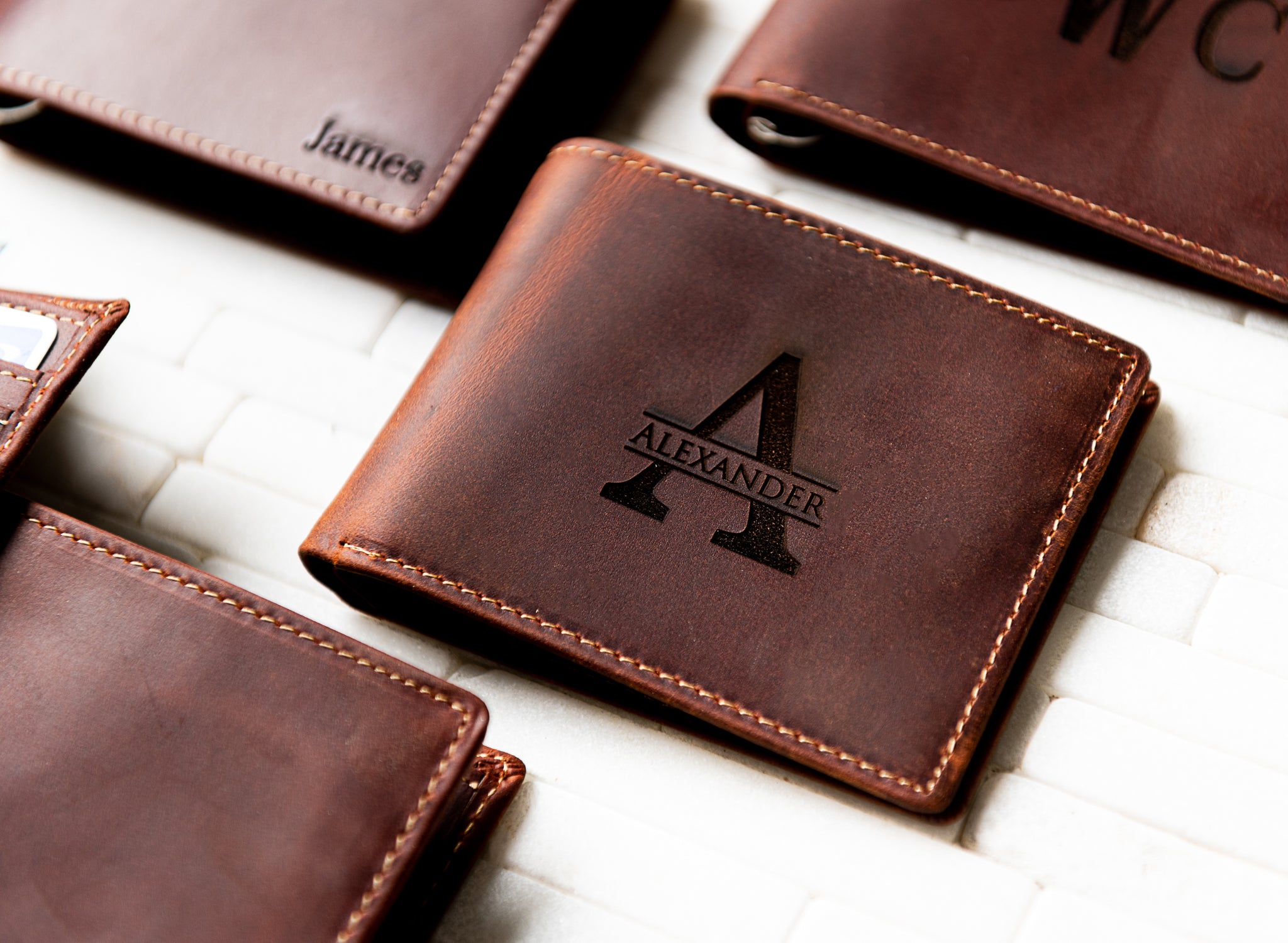 The Key Largo Personalized Leather Wallet