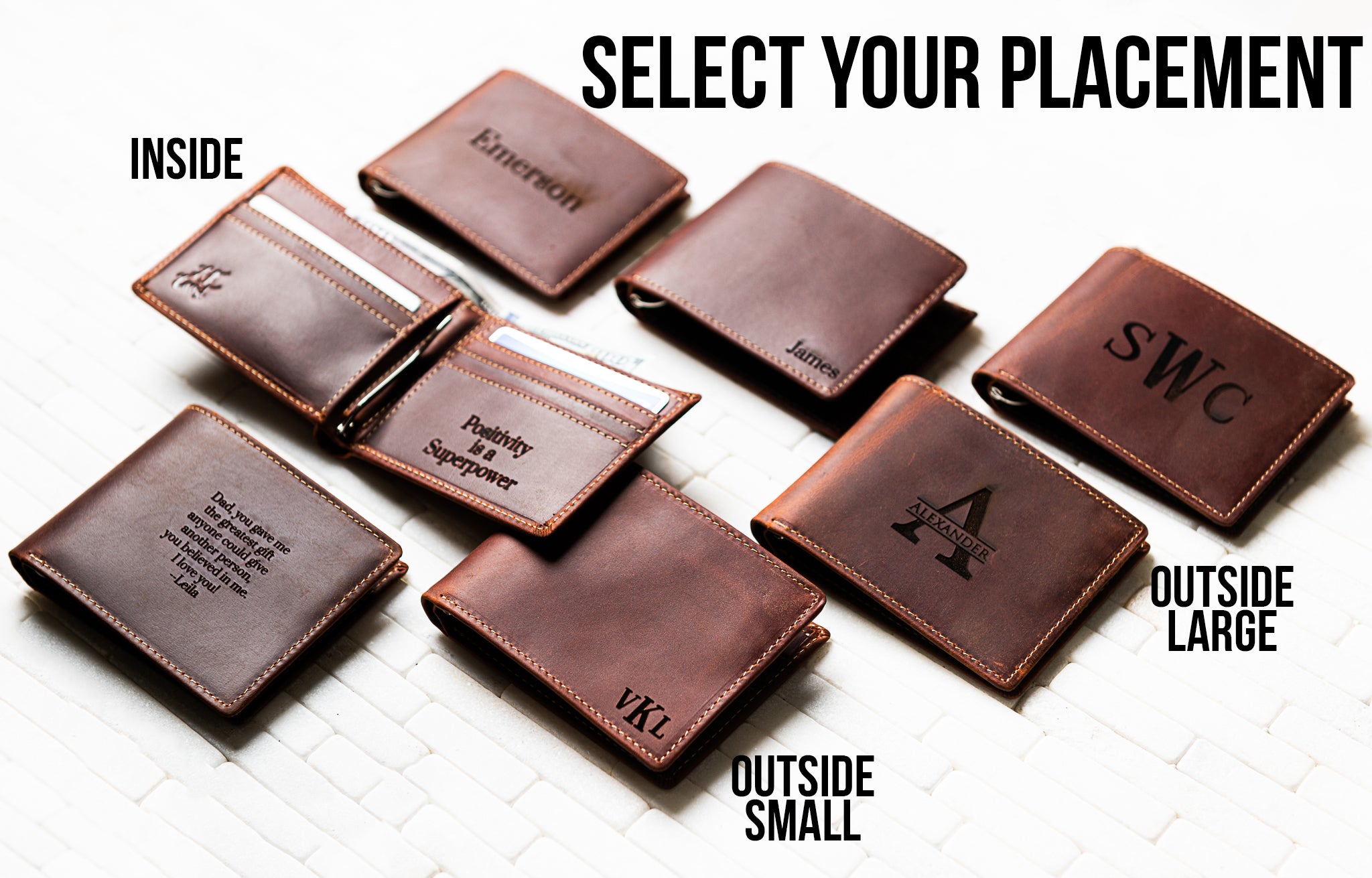 The Key Largo Personalized Leather Wallet
