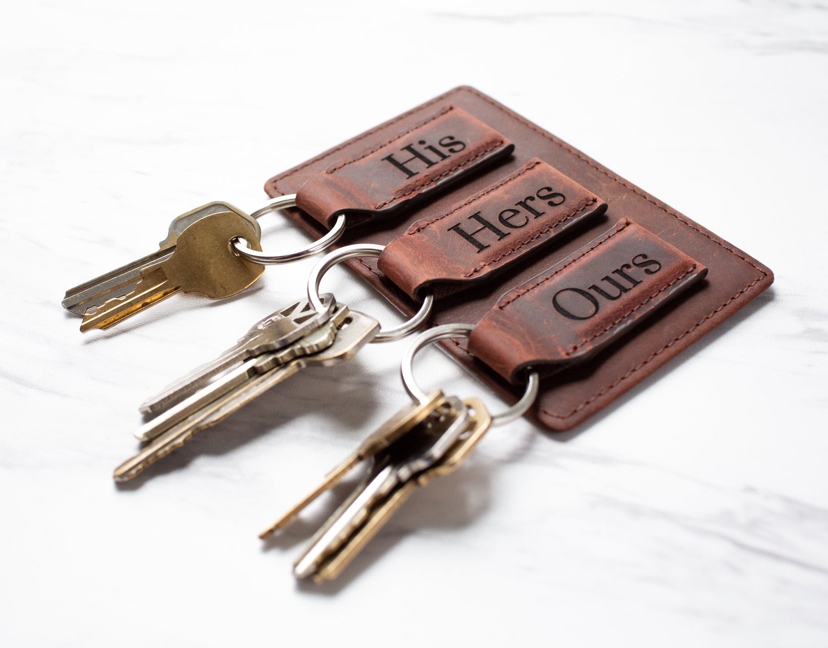 Personalized Wall Mounted Magnetic Leather Keychain - The Key West
