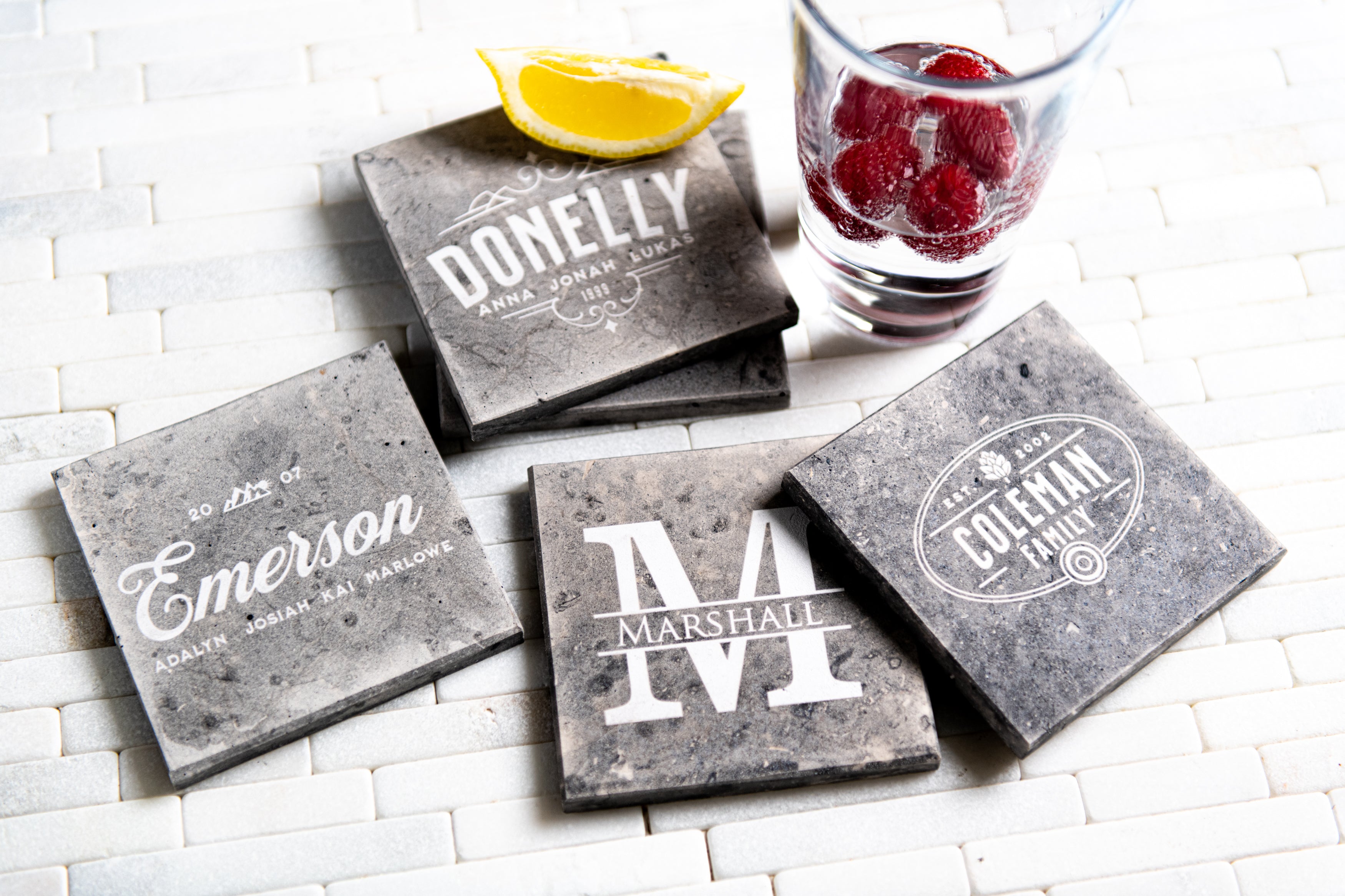 Limestone Personalized Coasters