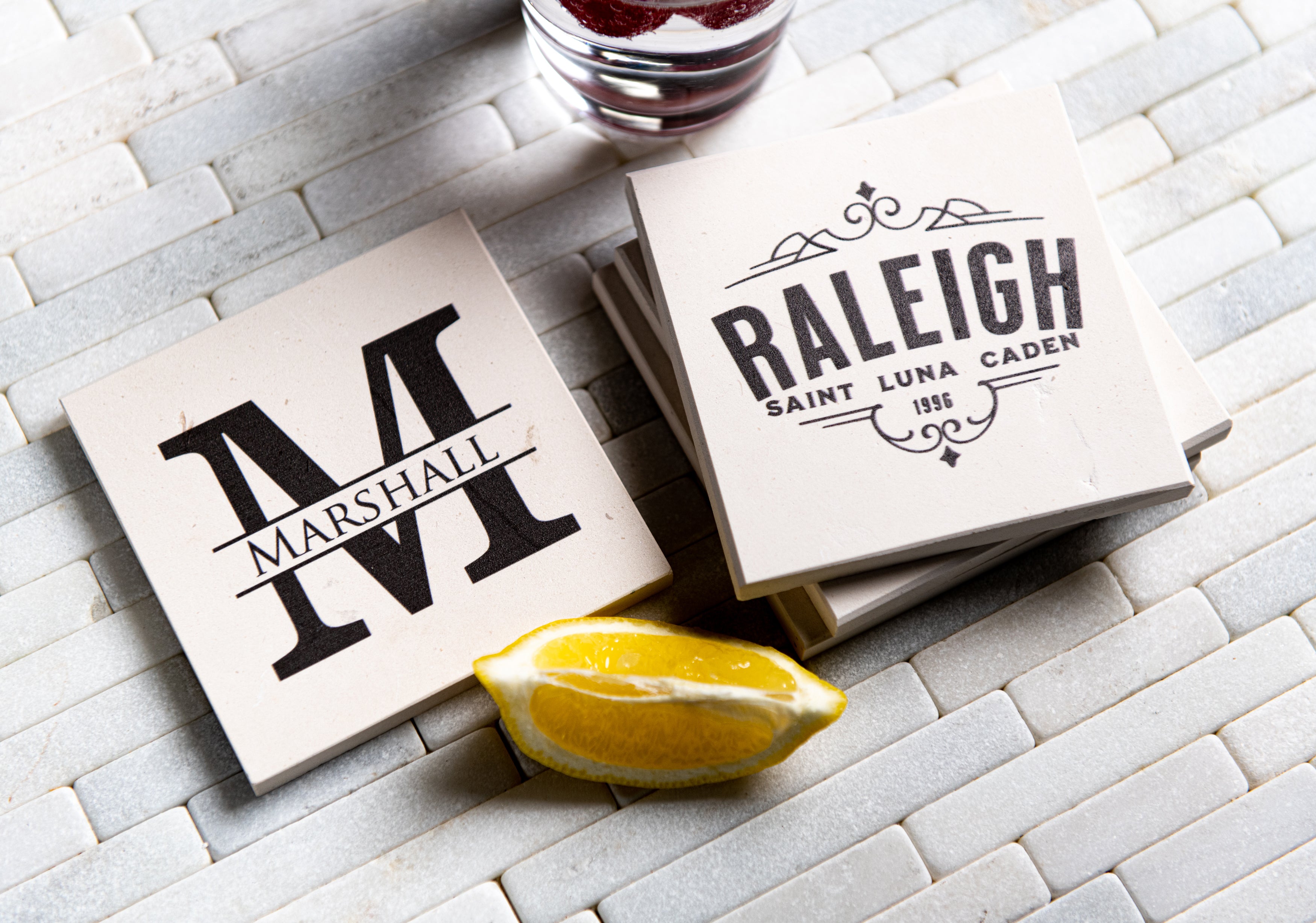 Limestone Personalized Coasters