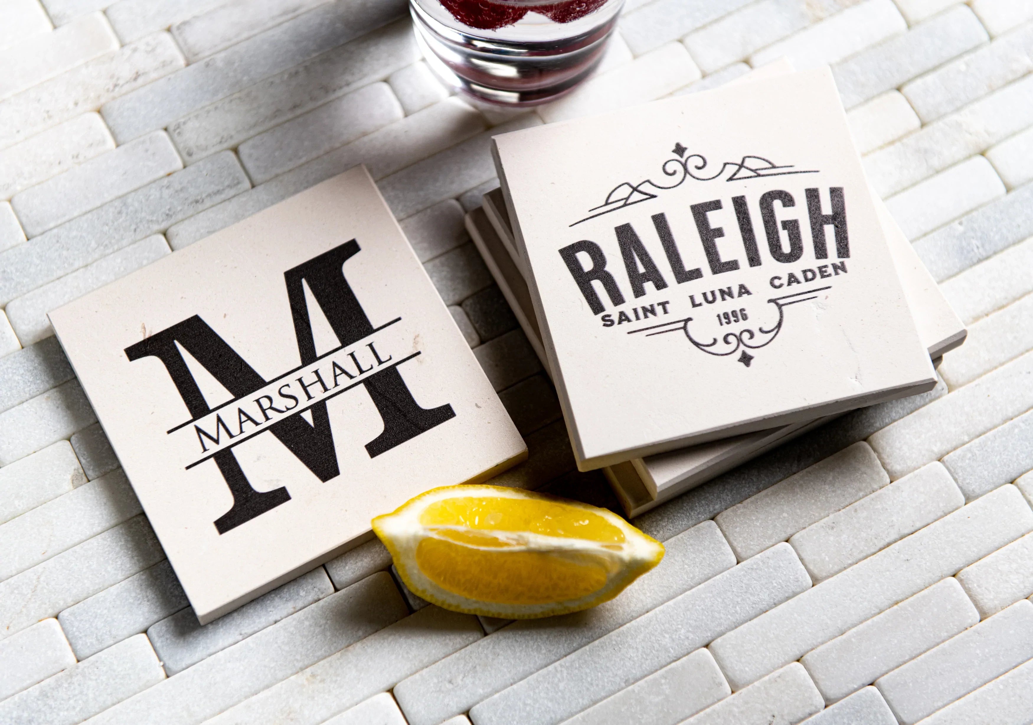 Limestone Personalized Coasters