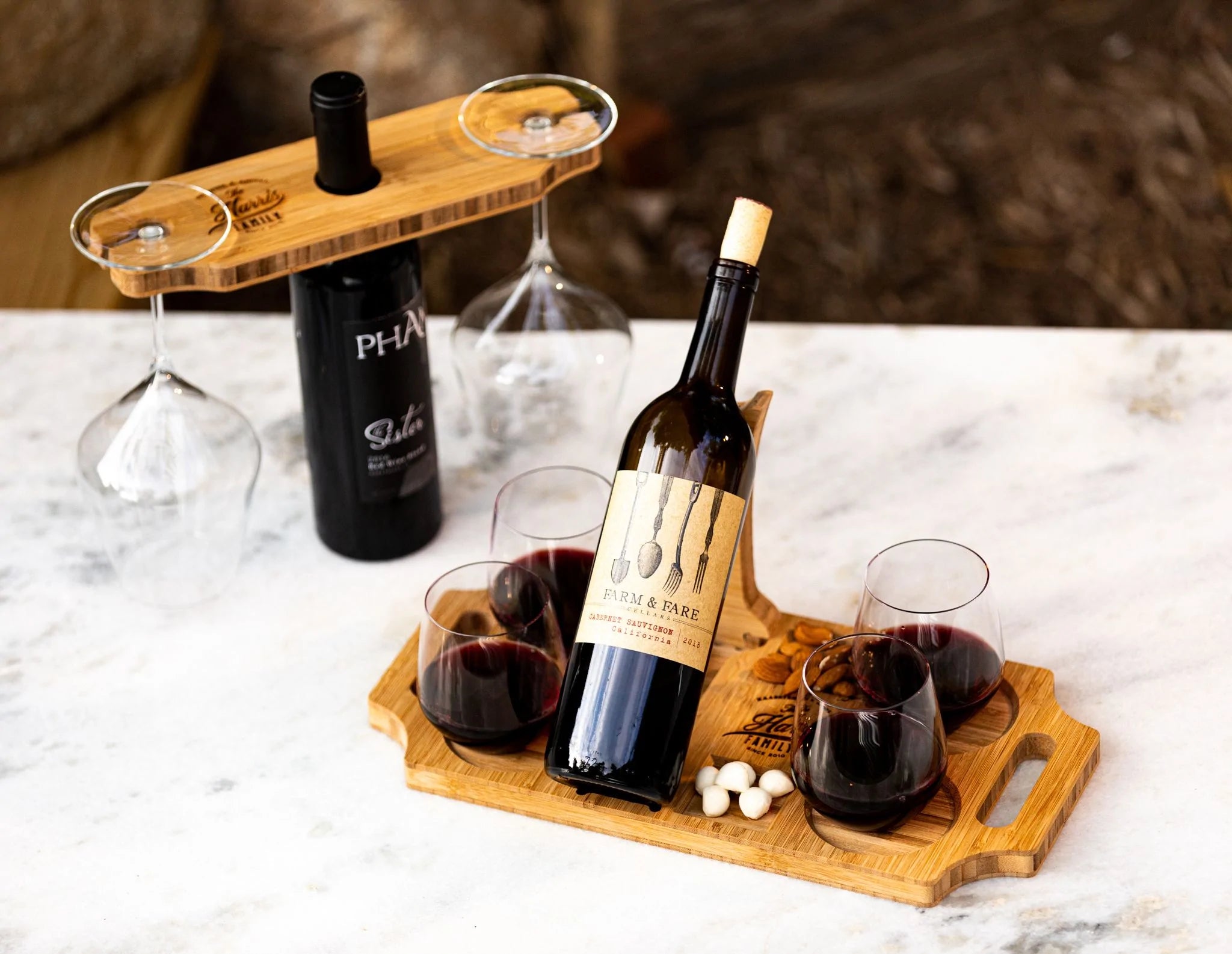 Sommelier Presentation Board & Glass Caddy Gift Set