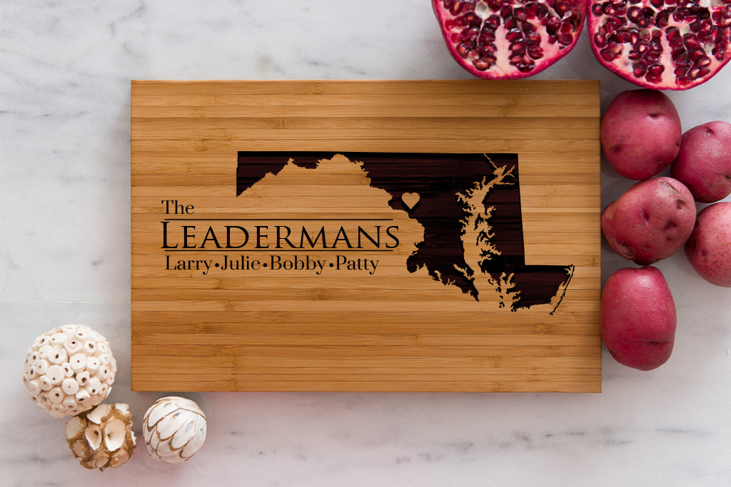 8 x 12 USA Engraved State Cutting Boards