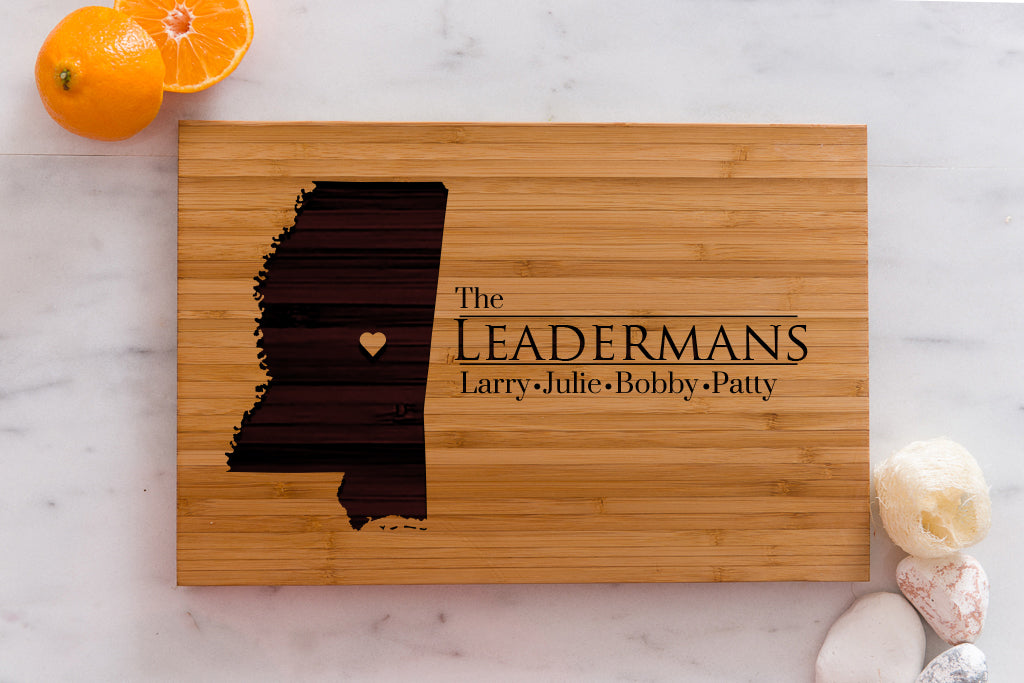 8 x 12 USA Engraved State Cutting Boards