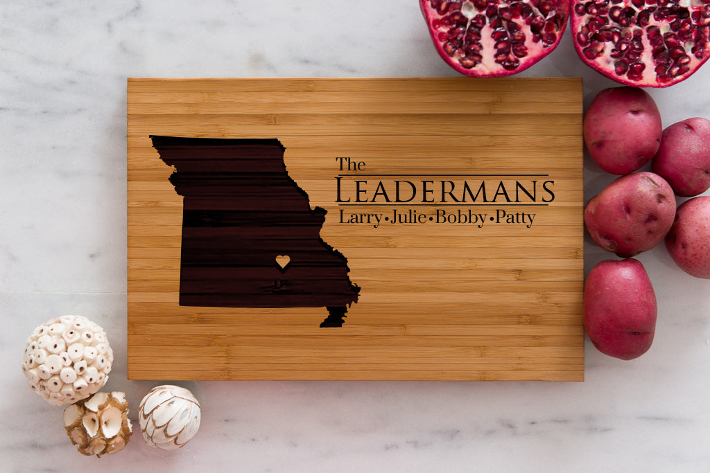 8 x 12 USA Engraved State Cutting Boards