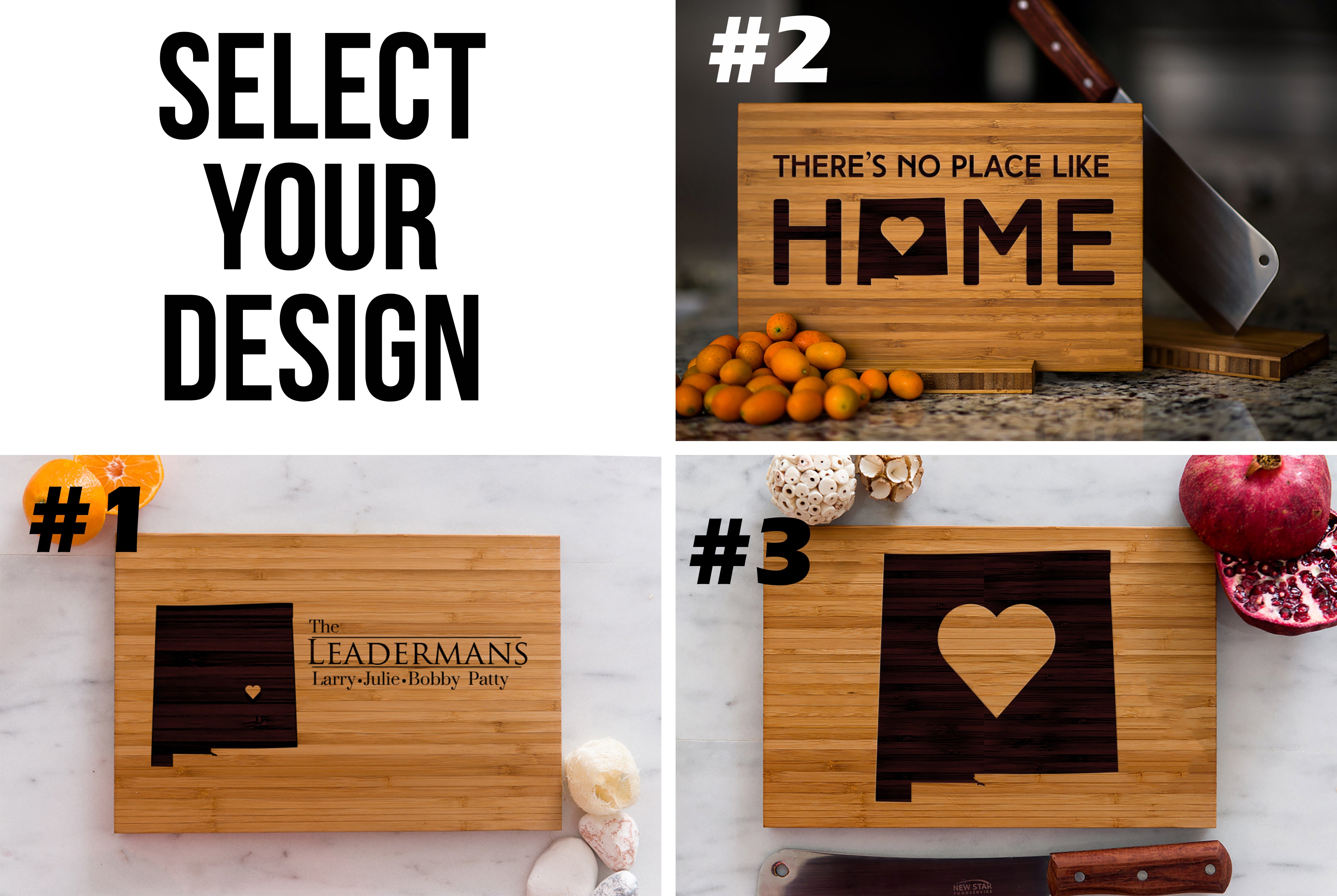8 x 12 USA Engraved State Cutting Boards
