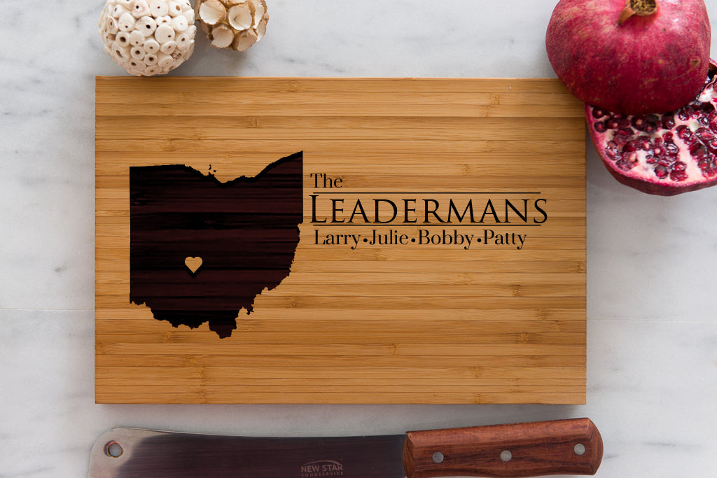 8 x 12 USA Engraved State Cutting Boards
