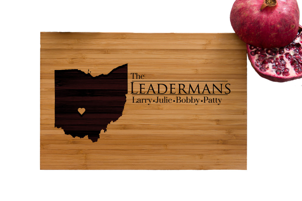 12 x 16 USA Engraved State Cutting Boards