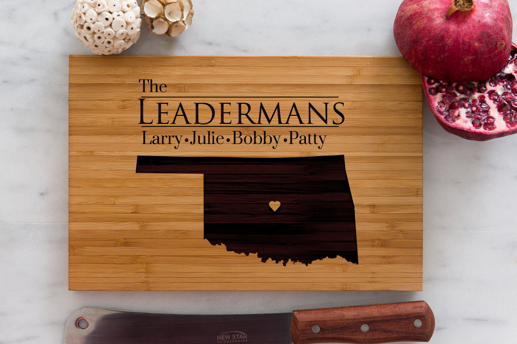 8 x 12 USA Engraved State Cutting Boards