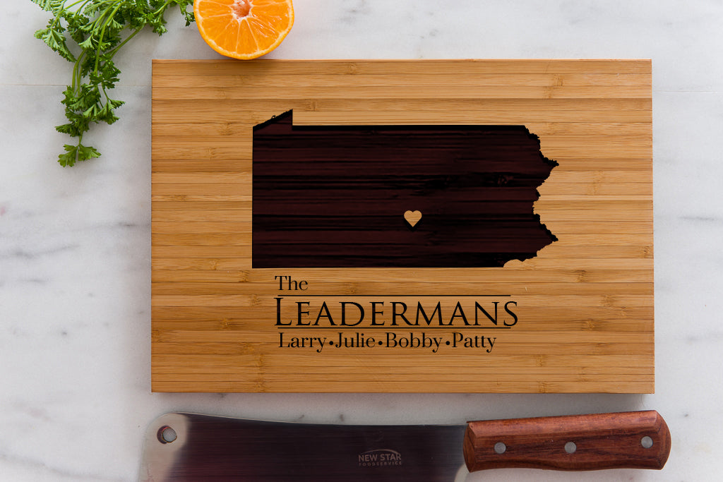8 x 12 USA Engraved State Cutting Boards