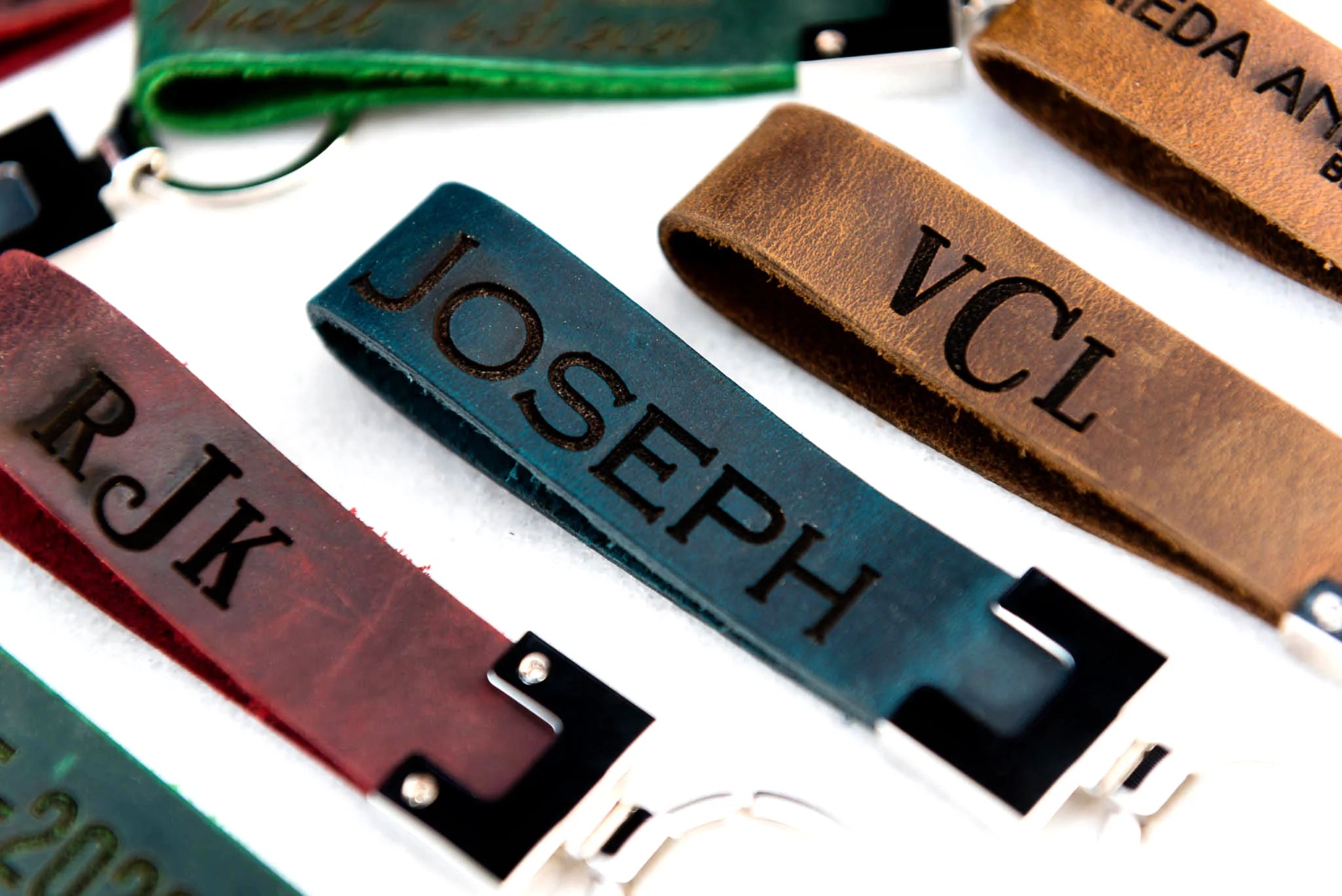 The San Blas Personalized Leather Keychain