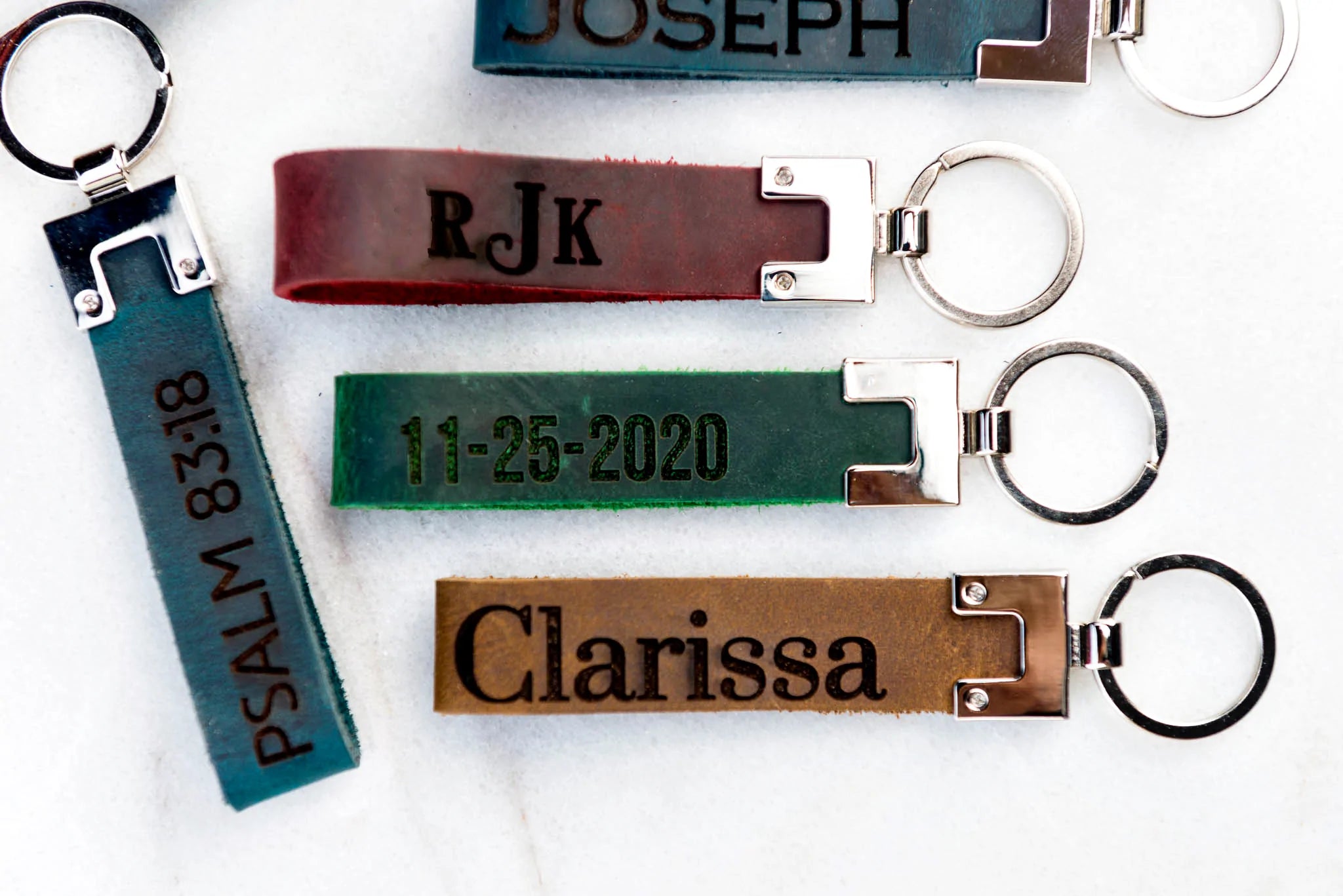 The San Blas Personalized Leather Keychain