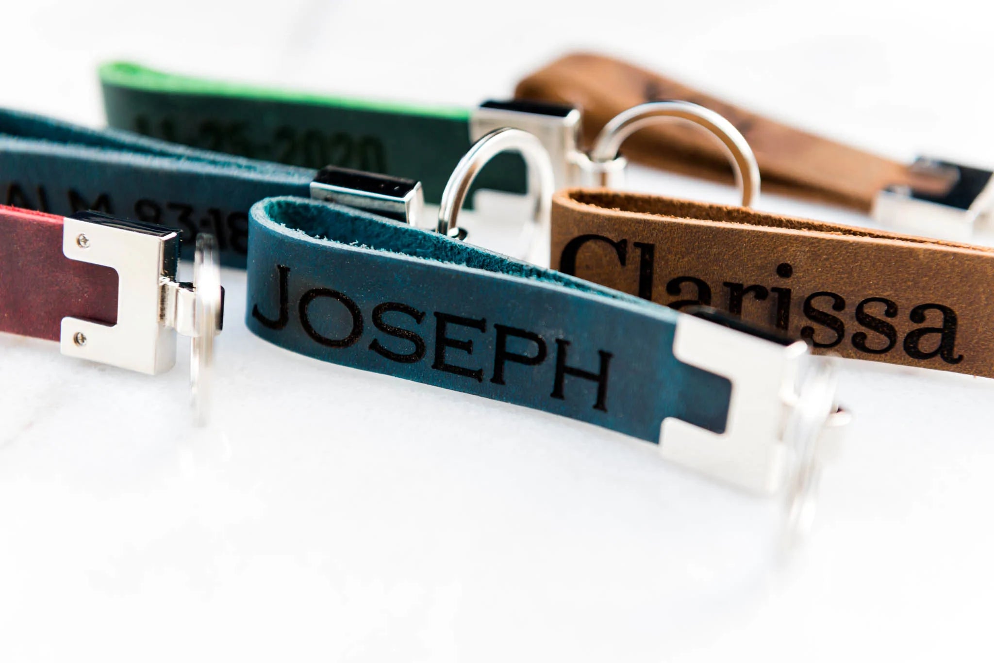 The San Blas Personalized Leather Keychain