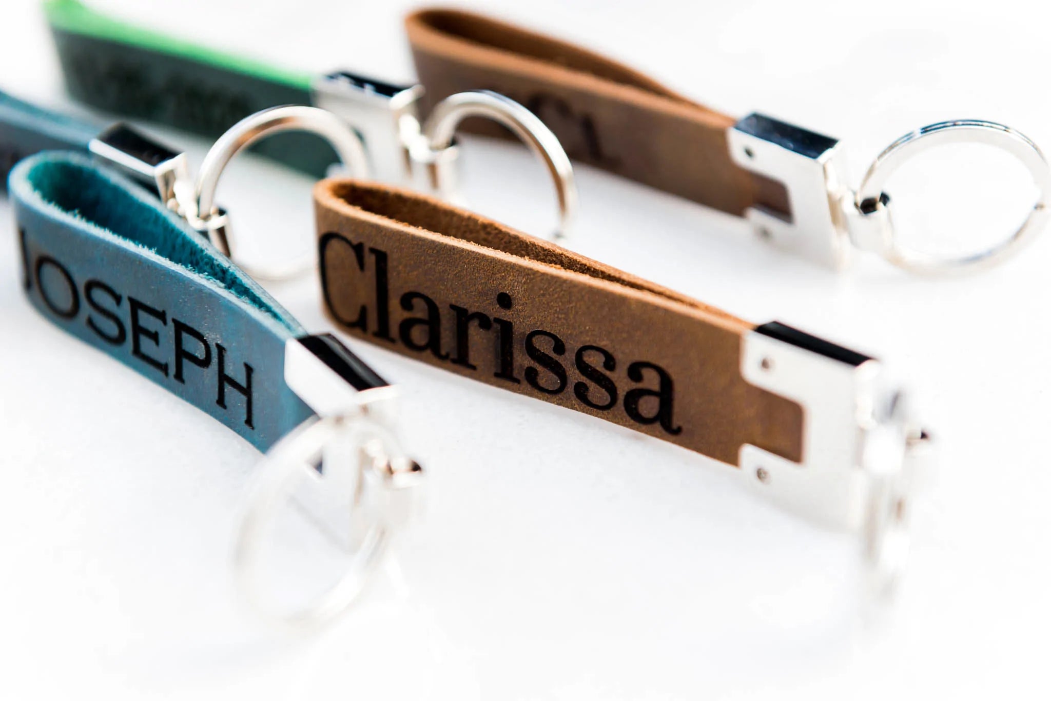 The San Blas Personalized Leather Keychain