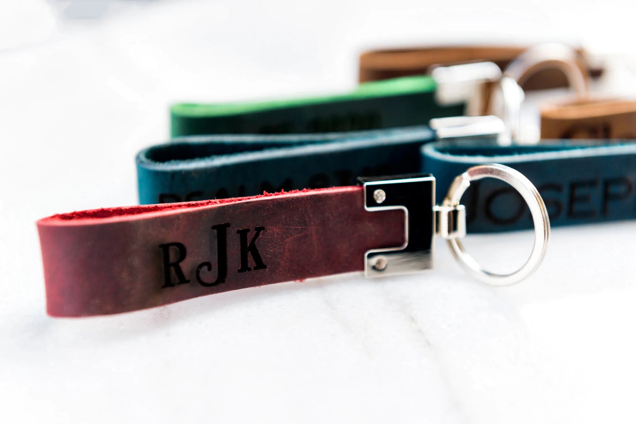 The San Blas Personalized Leather Keychain