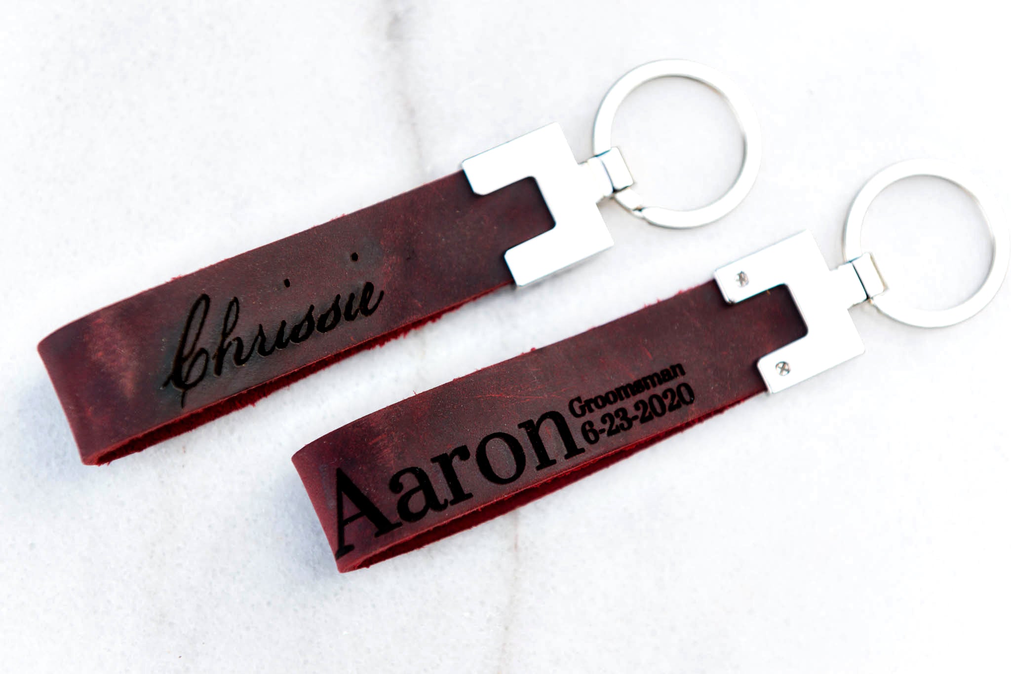 The San Blas Personalized Leather Keychain