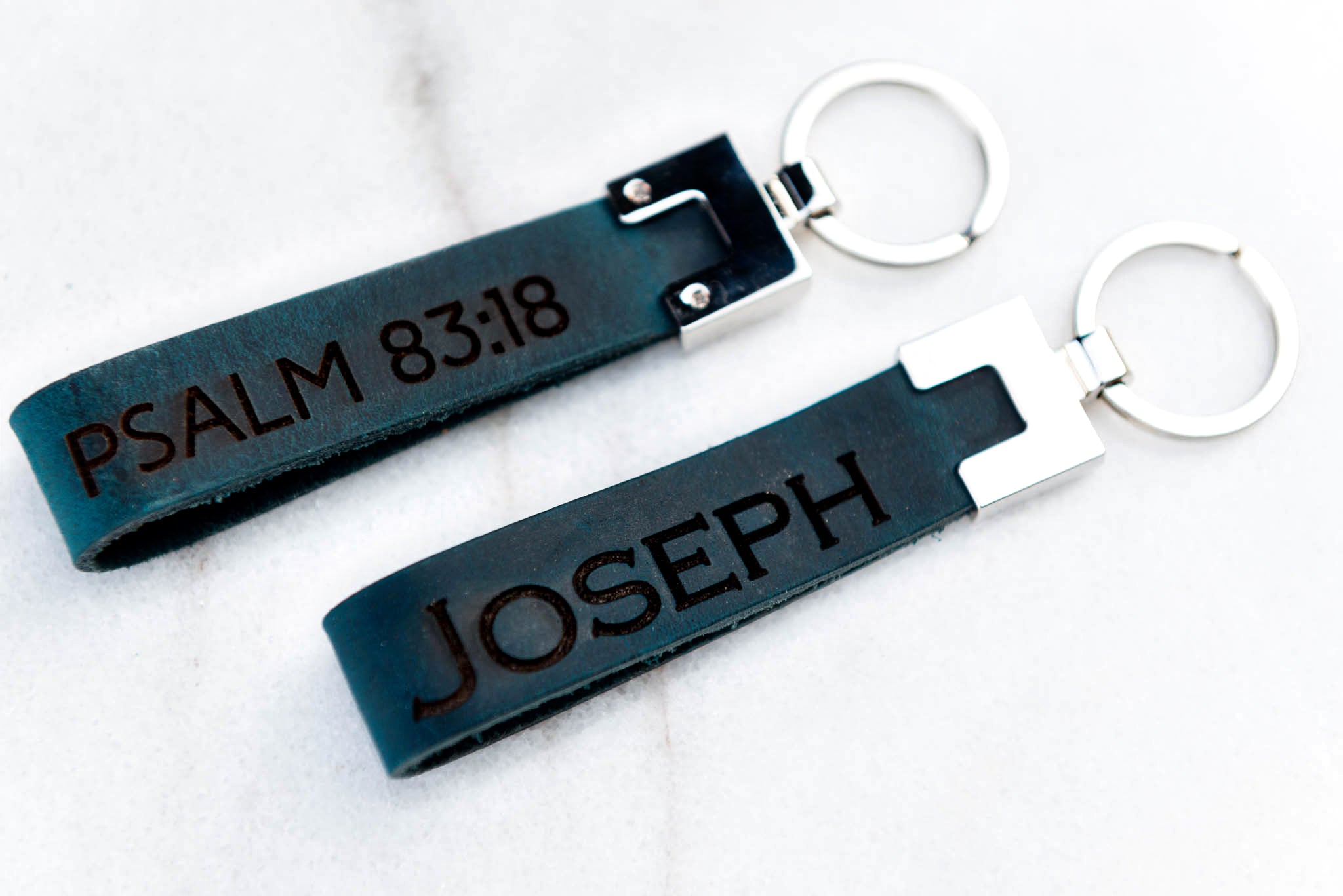 The San Blas Personalized Leather Keychain