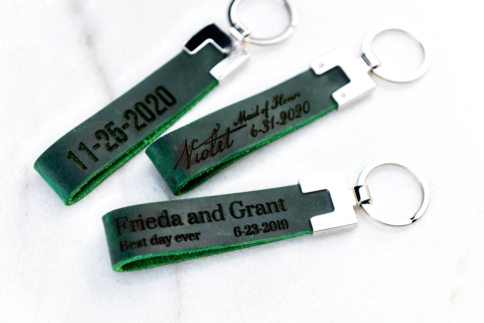 The San Blas Personalized Leather Keychain