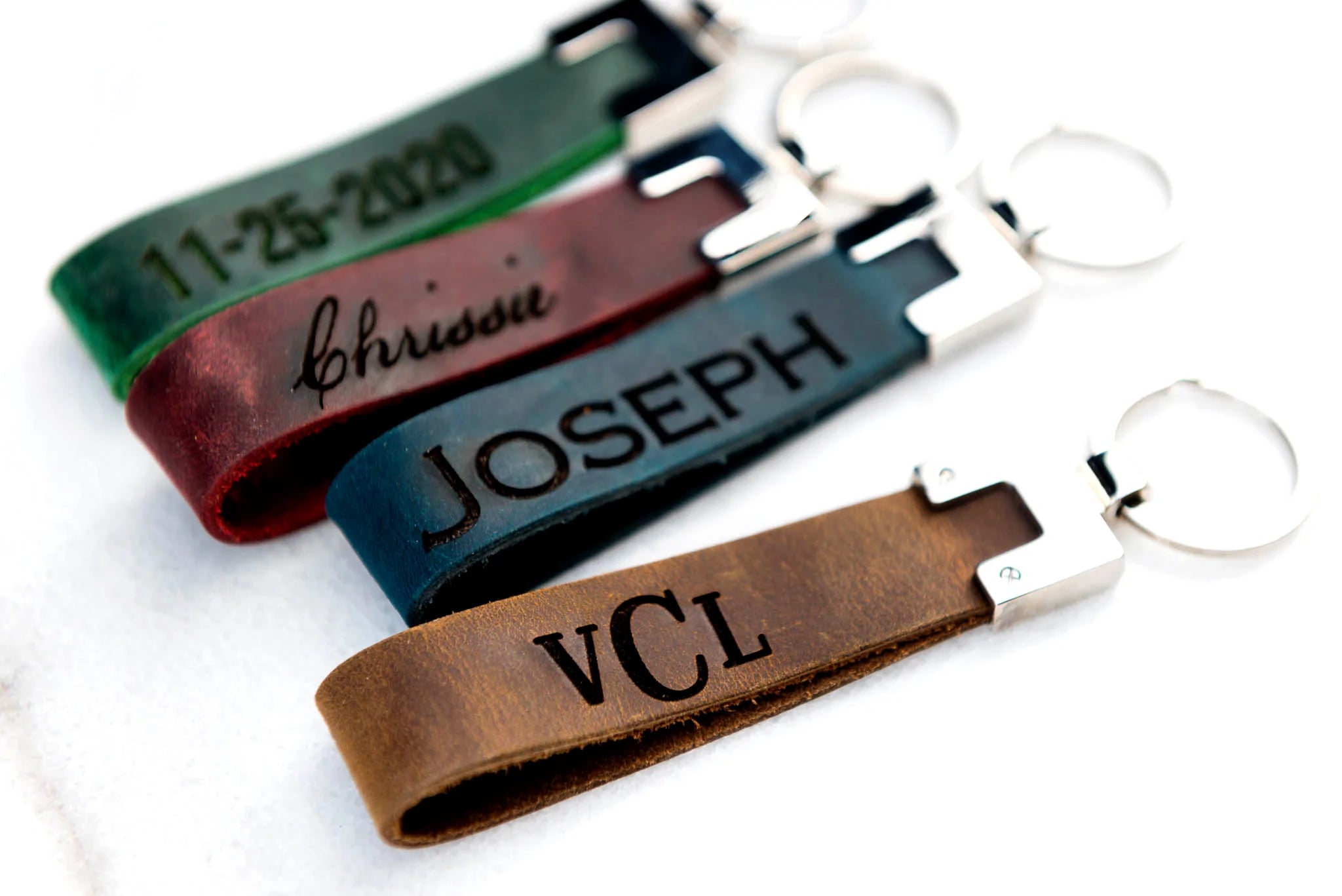 The San Blas Personalized Leather Keychain