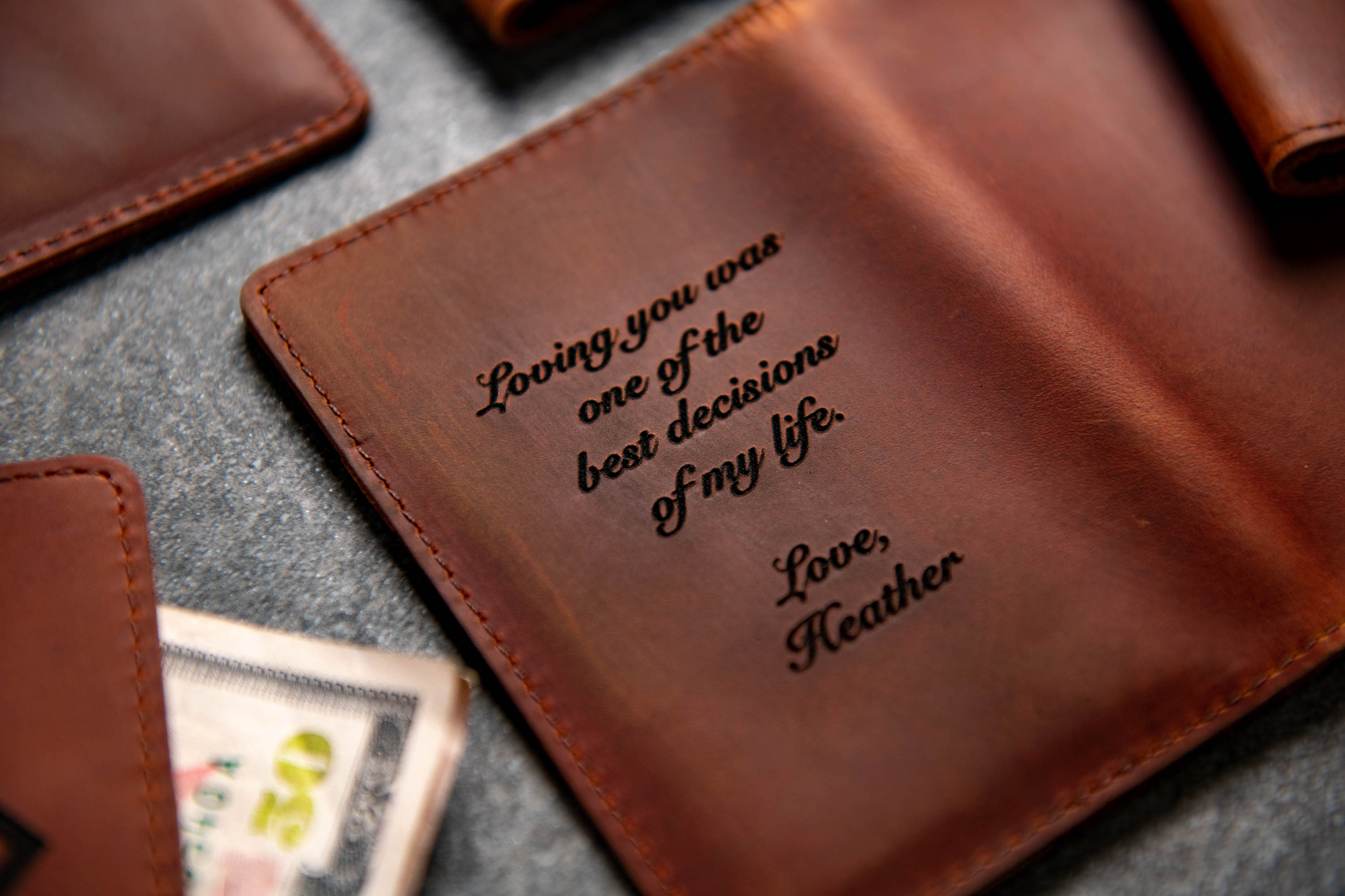 The St Pete Bifold Leather Personalized Wallet