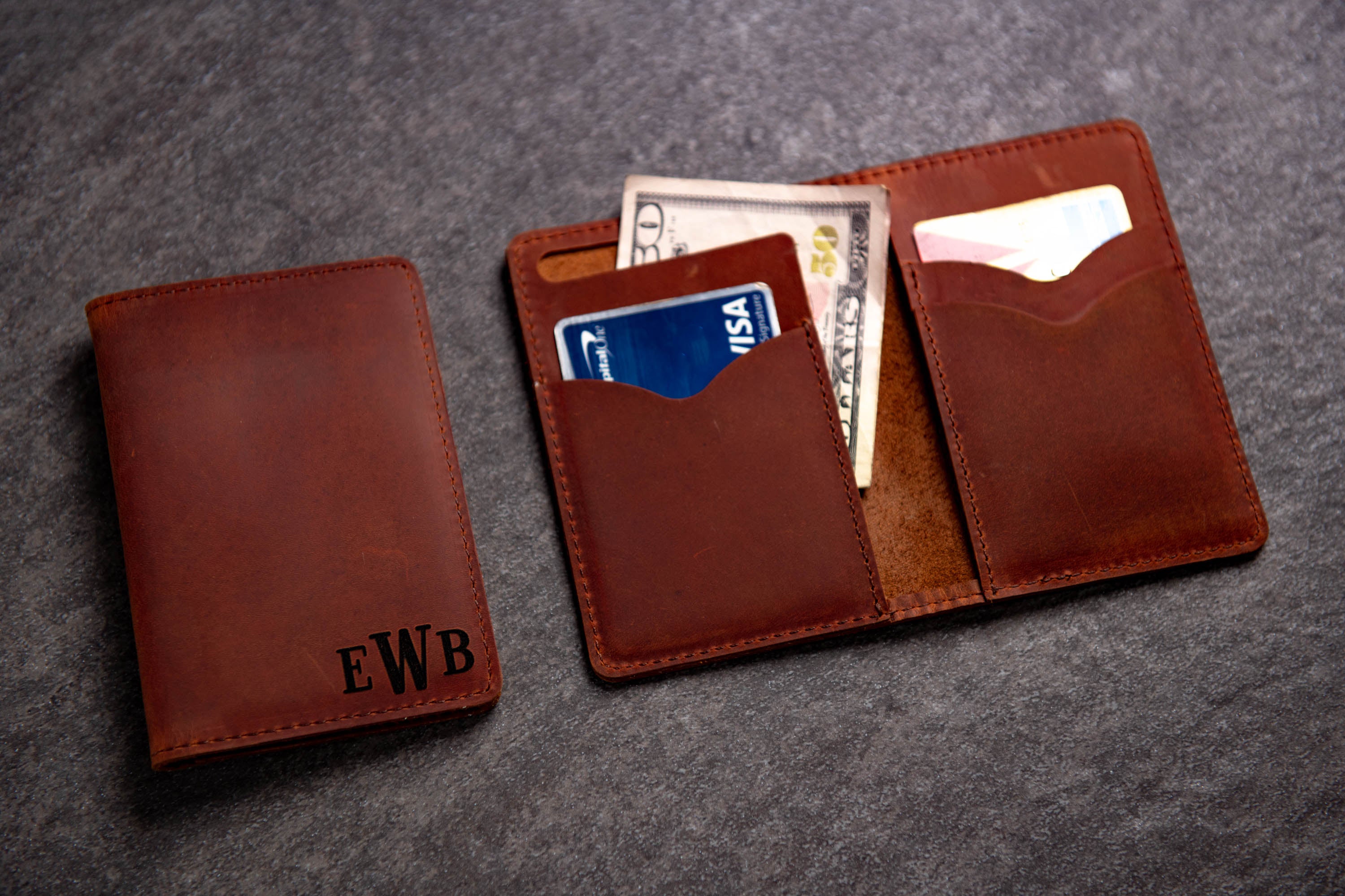 The St Pete Bifold Leather Personalized Wallet