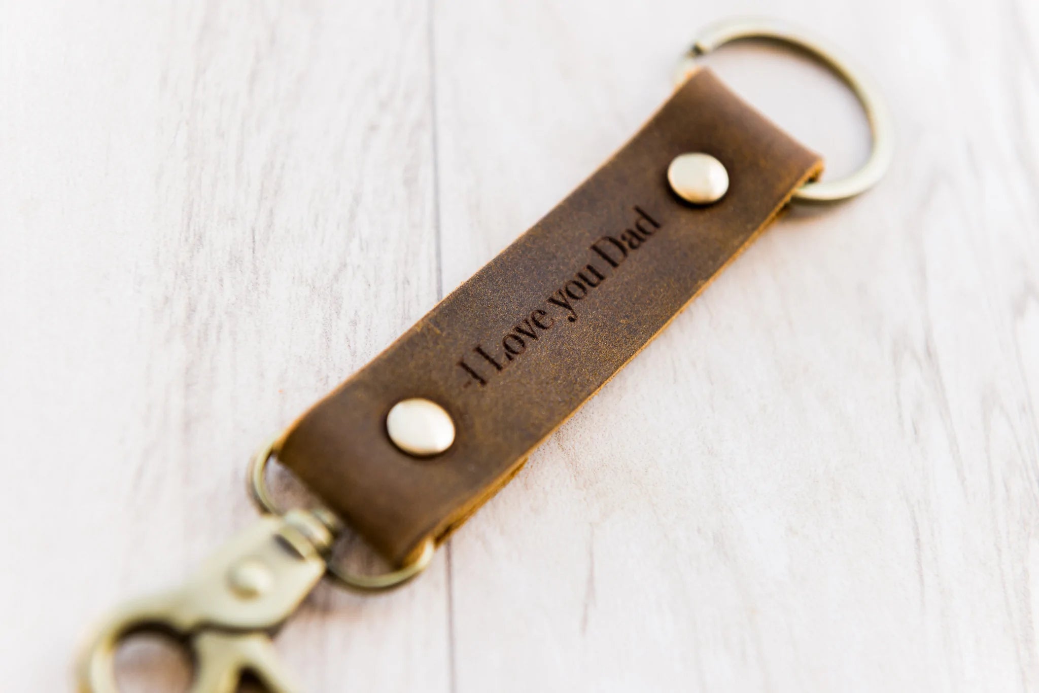 The St Augustine Personalized Leather Keychain