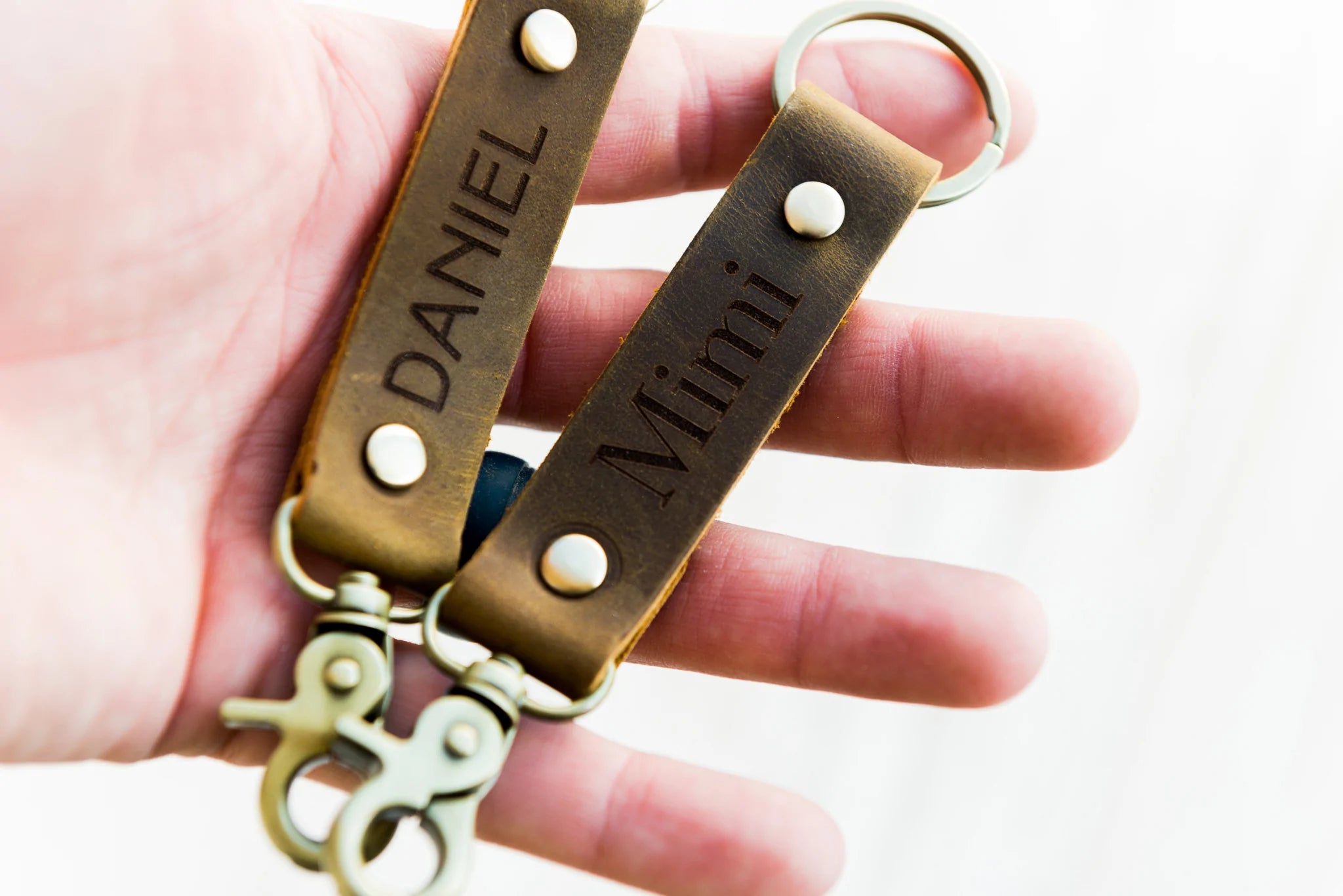 The St Augustine Personalized Leather Keychain