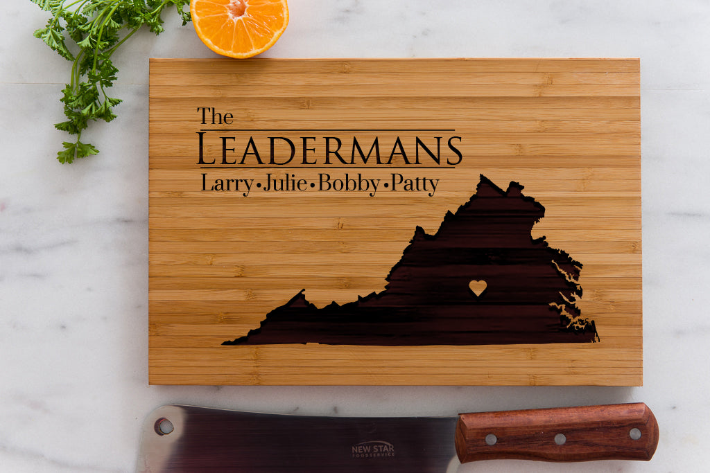 8 x 12 USA Engraved State Cutting Boards