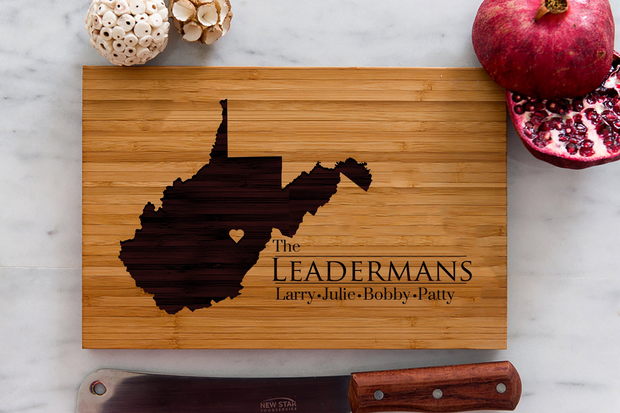 8 x 12 USA Engraved State Cutting Boards