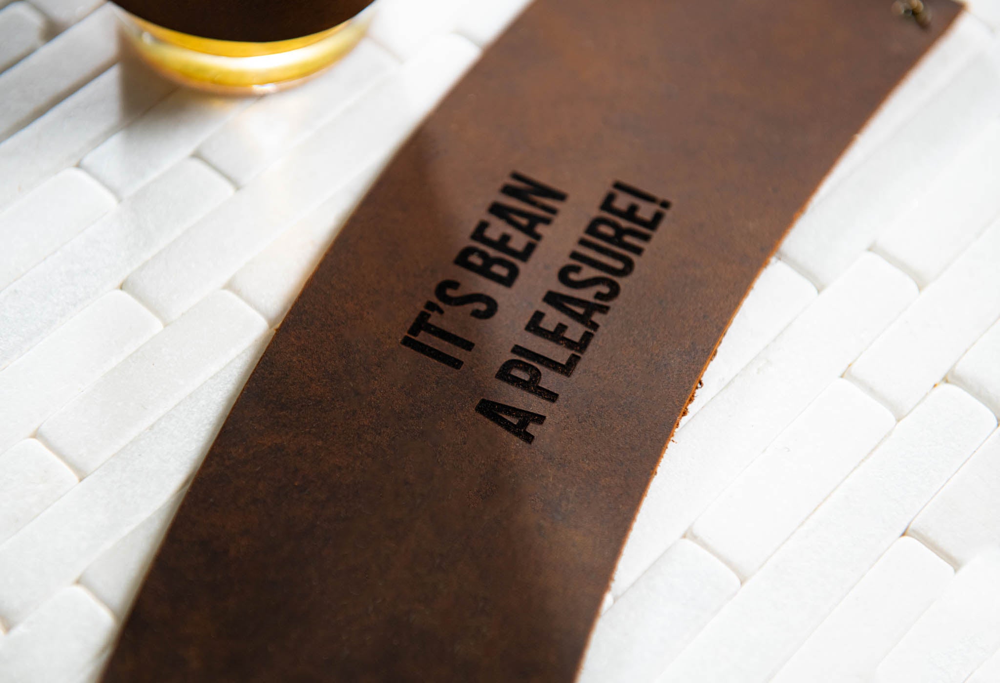 Personalized Leather Pint Sleeve - The Wynwood