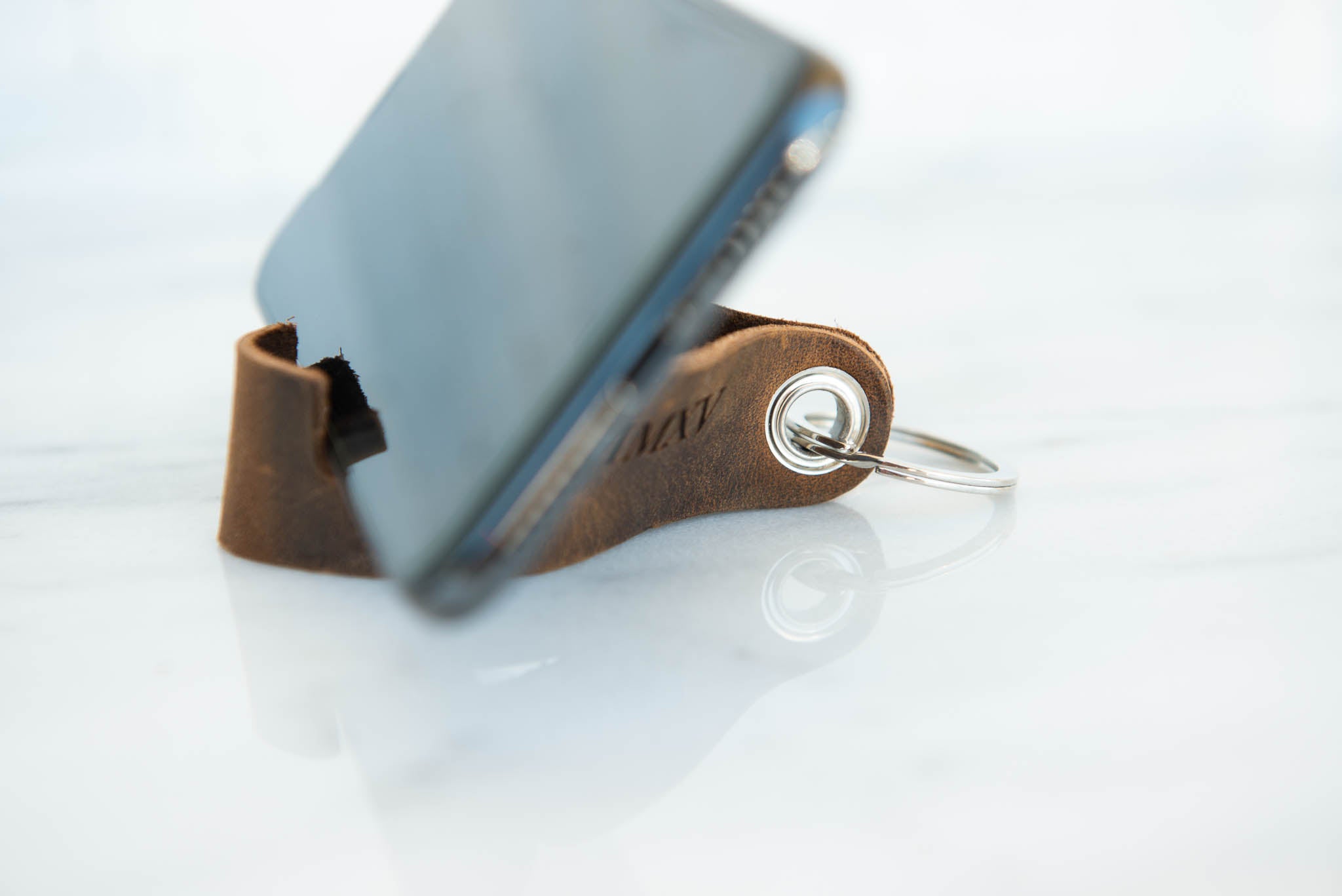 The YouTube Personalized Cell Phone Stand Leather Keychain