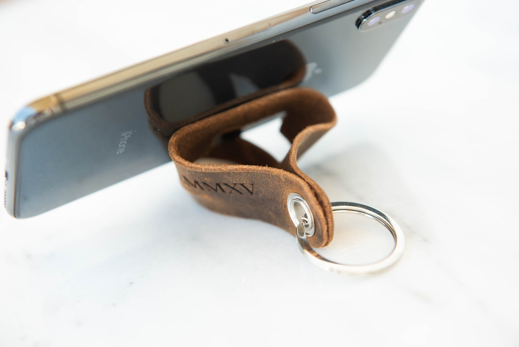 The YouTube Personalized Cell Phone Stand Leather Keychain