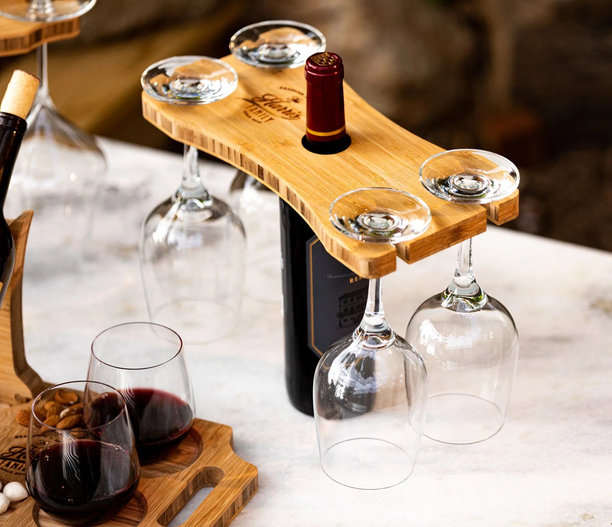 Sommelier Presentation Board & Glass Caddy Gift Set
