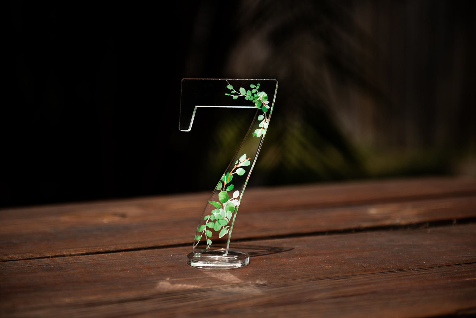 Acrylic Table Numbers - Floral and Vine