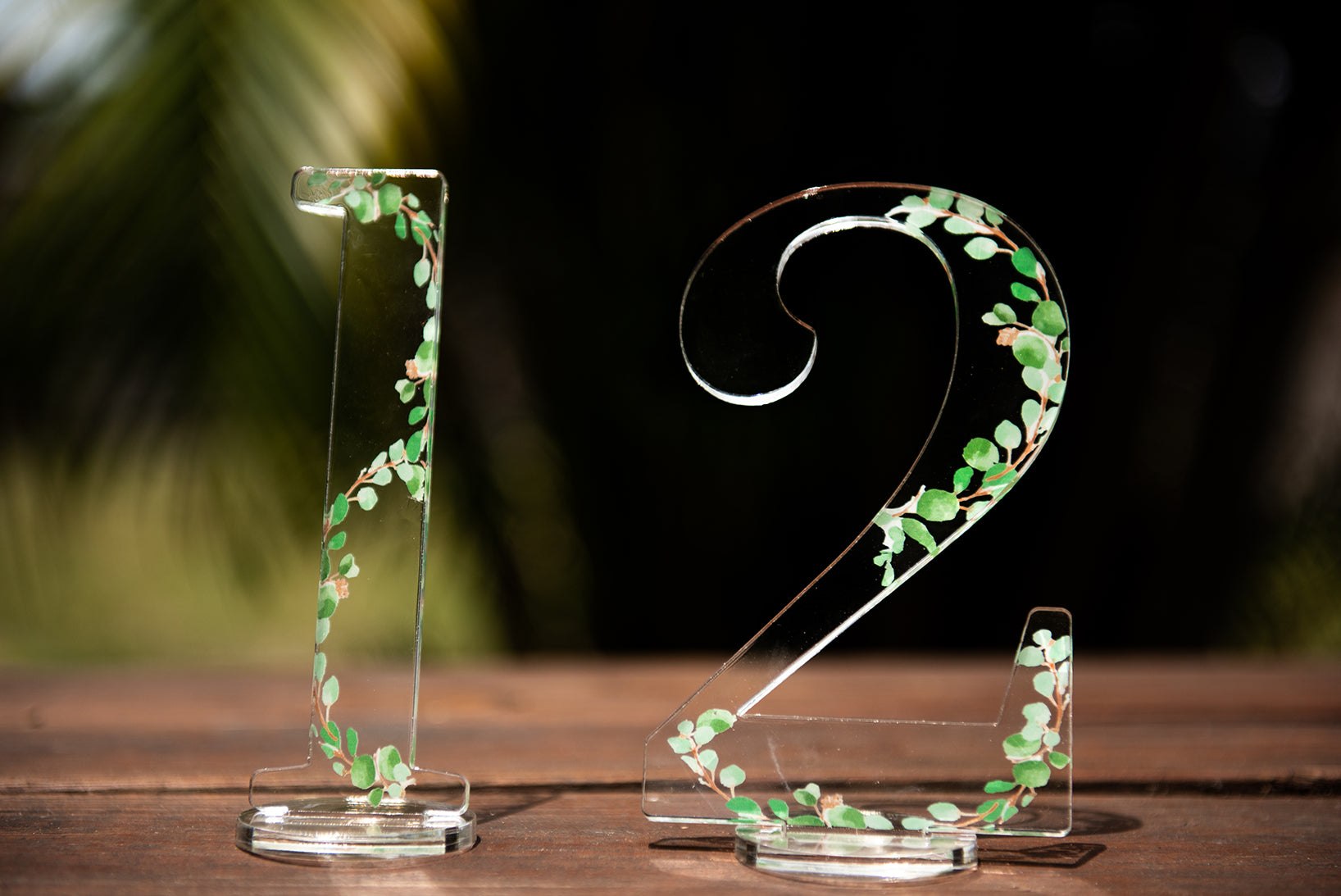 Acrylic Table Numbers - Floral and Vine