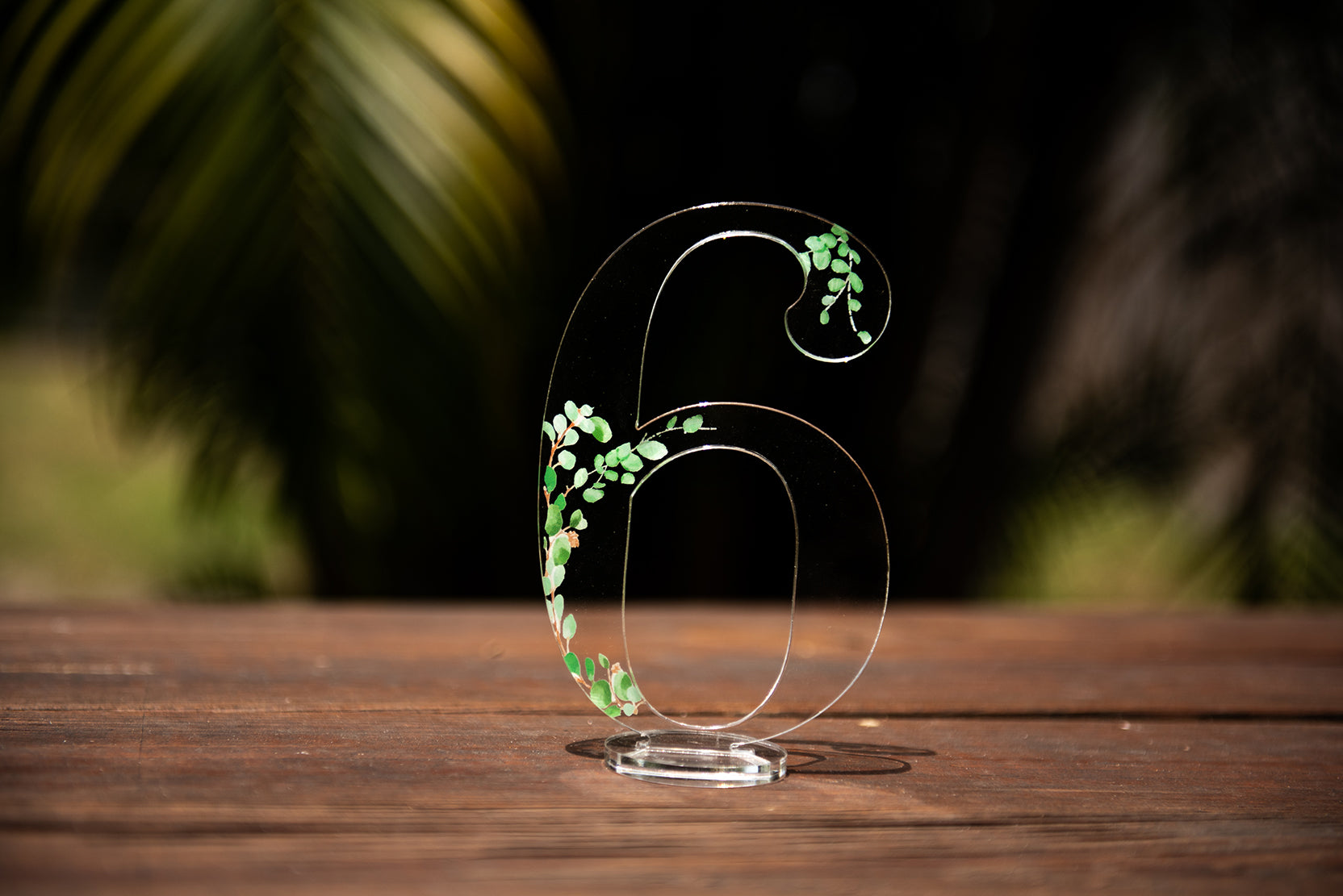 Acrylic Table Numbers - Floral and Vine