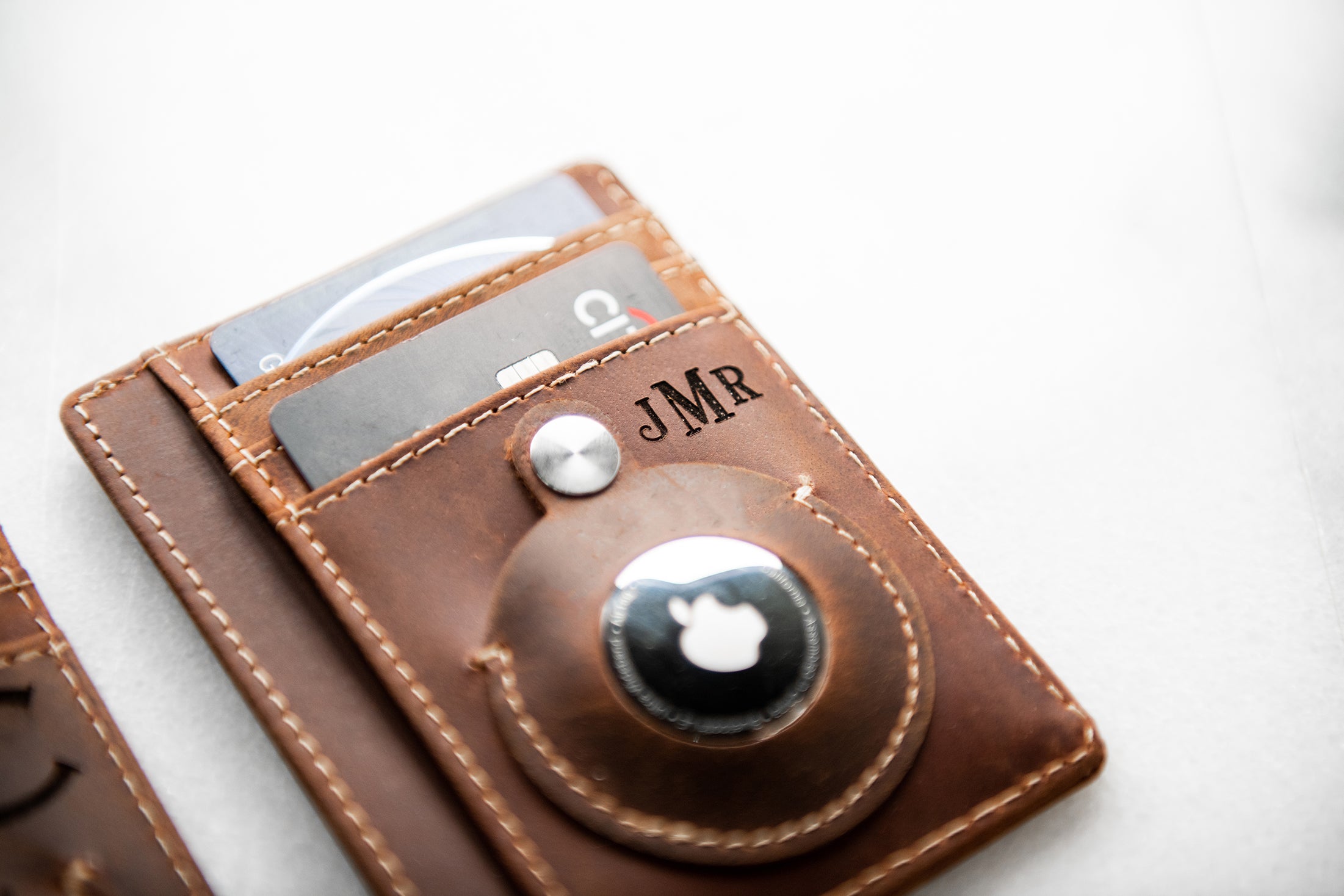 Apple AirTag Clear ID Window Leather Wallet