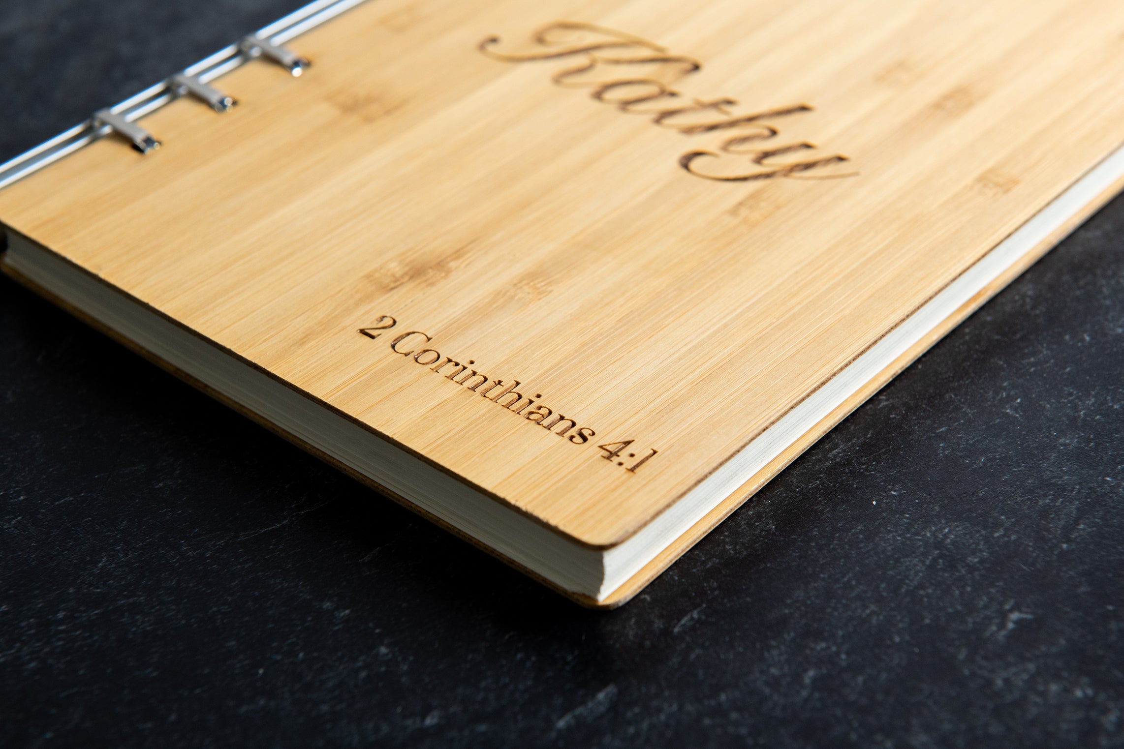Personalized Wood Notebook