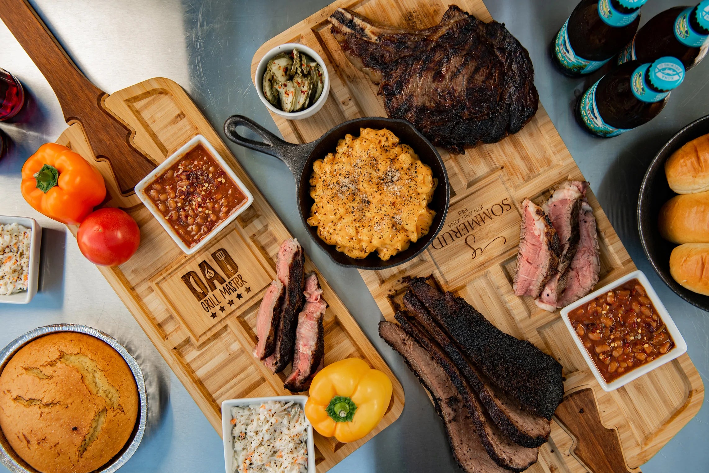 Personalized Grill Master BBQ Board - Serving Tray with Handle
